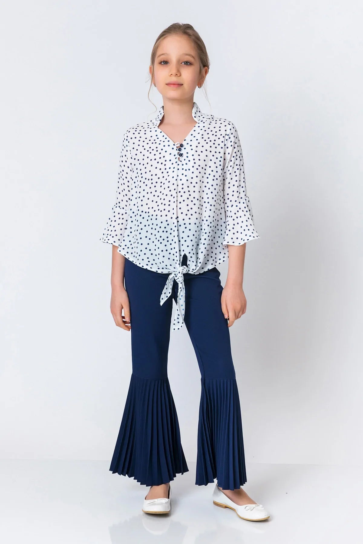 InCity Kids Girls Solid Flare Pleated Pants InCity Boys & Girls