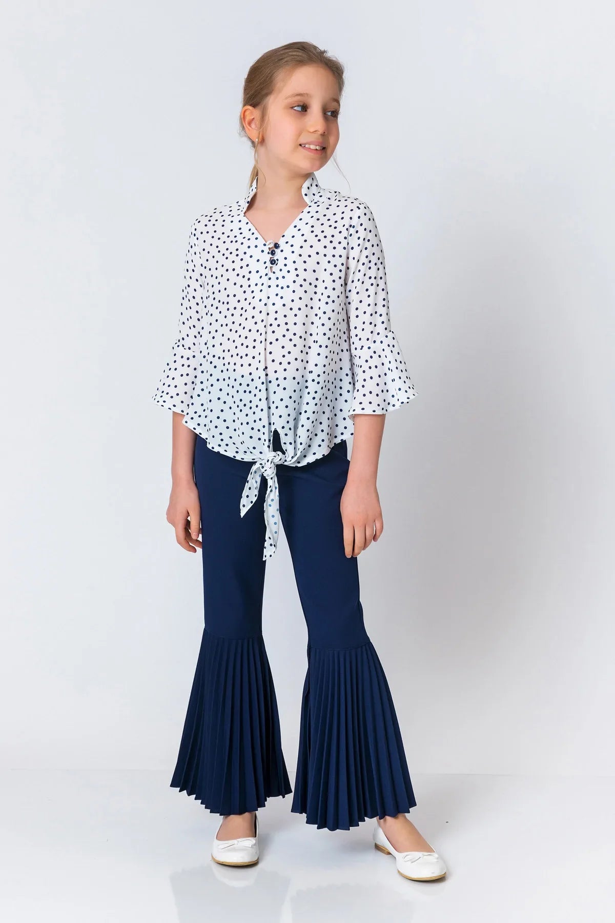 InCity Kids Girls Solid Flare Pleated Pants InCity Boys & Girls