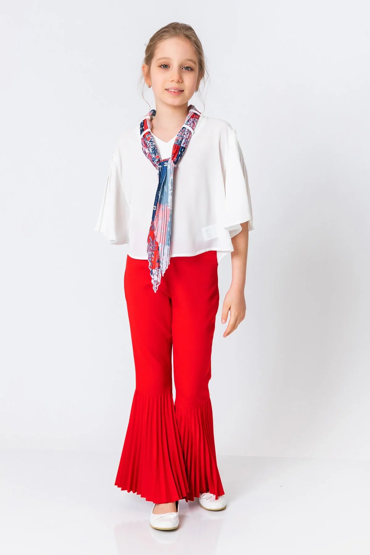 InCity Kids Girls Solid Flare Pleated Pants InCity Boys & Girls