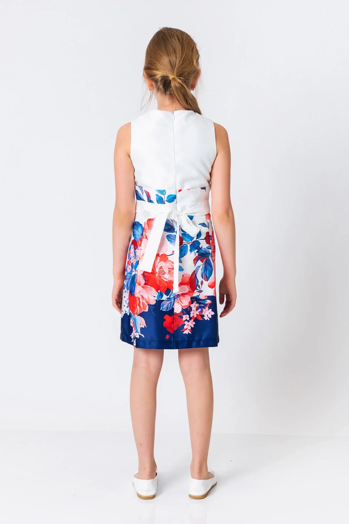 InCity Kids Girls Floral Print Ribbon Fashion Dress InCity Boys & Girls