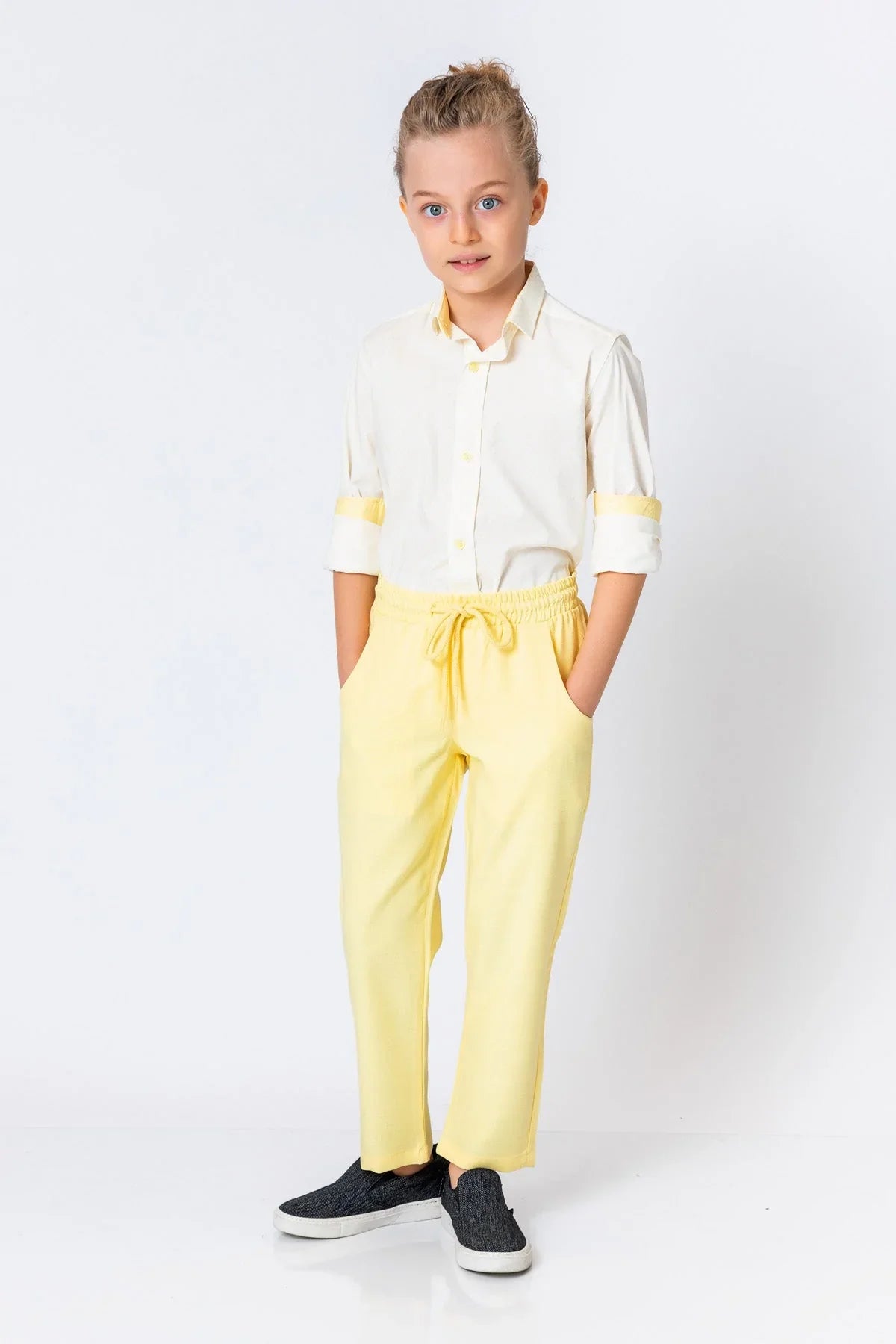 InCity Kids Boys Collared Long Sleeve Star Dress Shirt InCity Boys & Girls