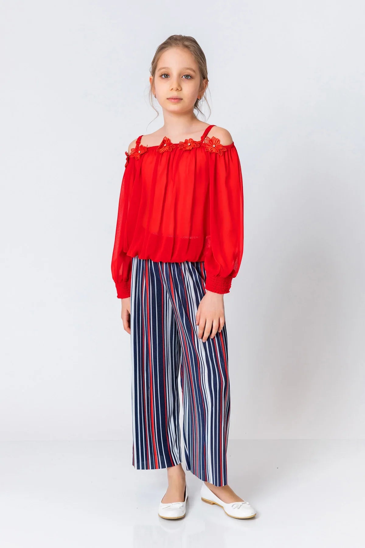 InCity Kids Girls Semi Transparent 2 Piece Fashion Blouse InCity Boys & Girls