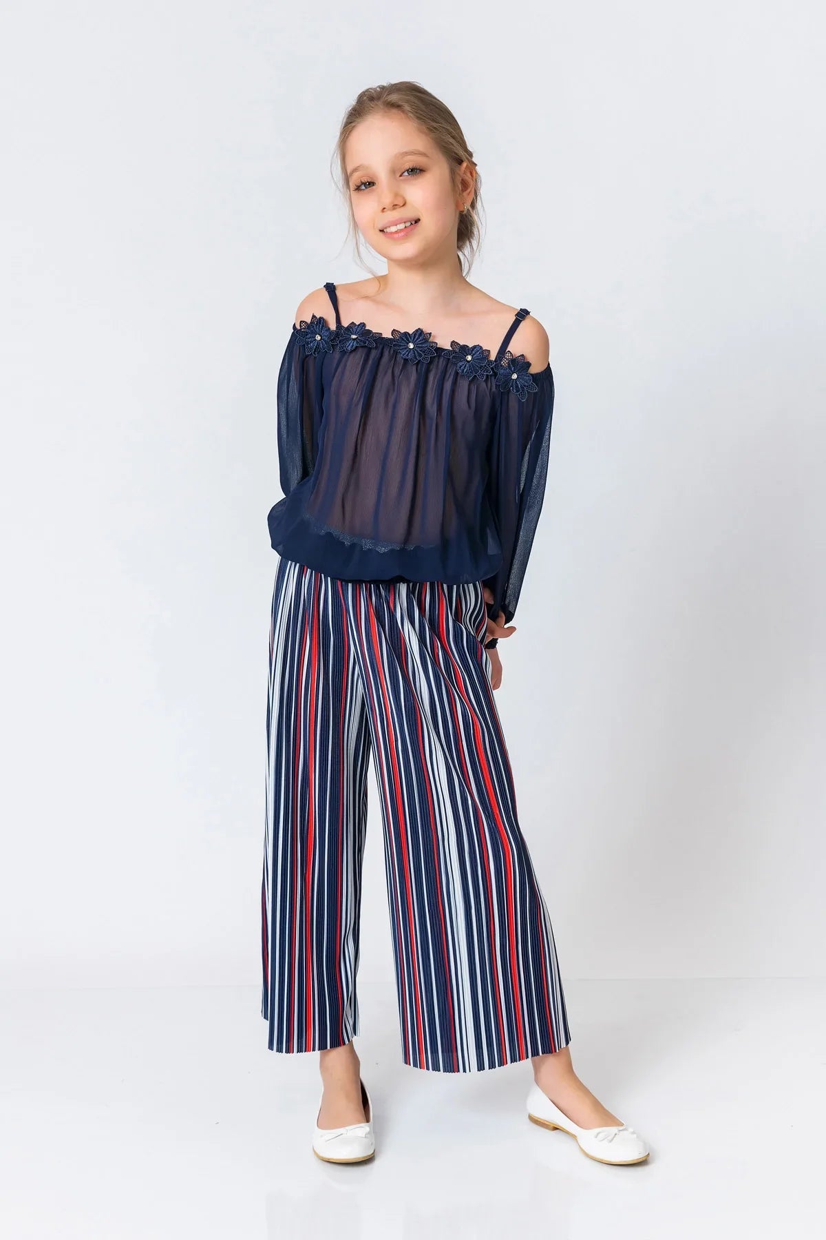 InCity Kids Girls Semi Transparent 2 Piece Fashion Blouse InCity Boys & Girls