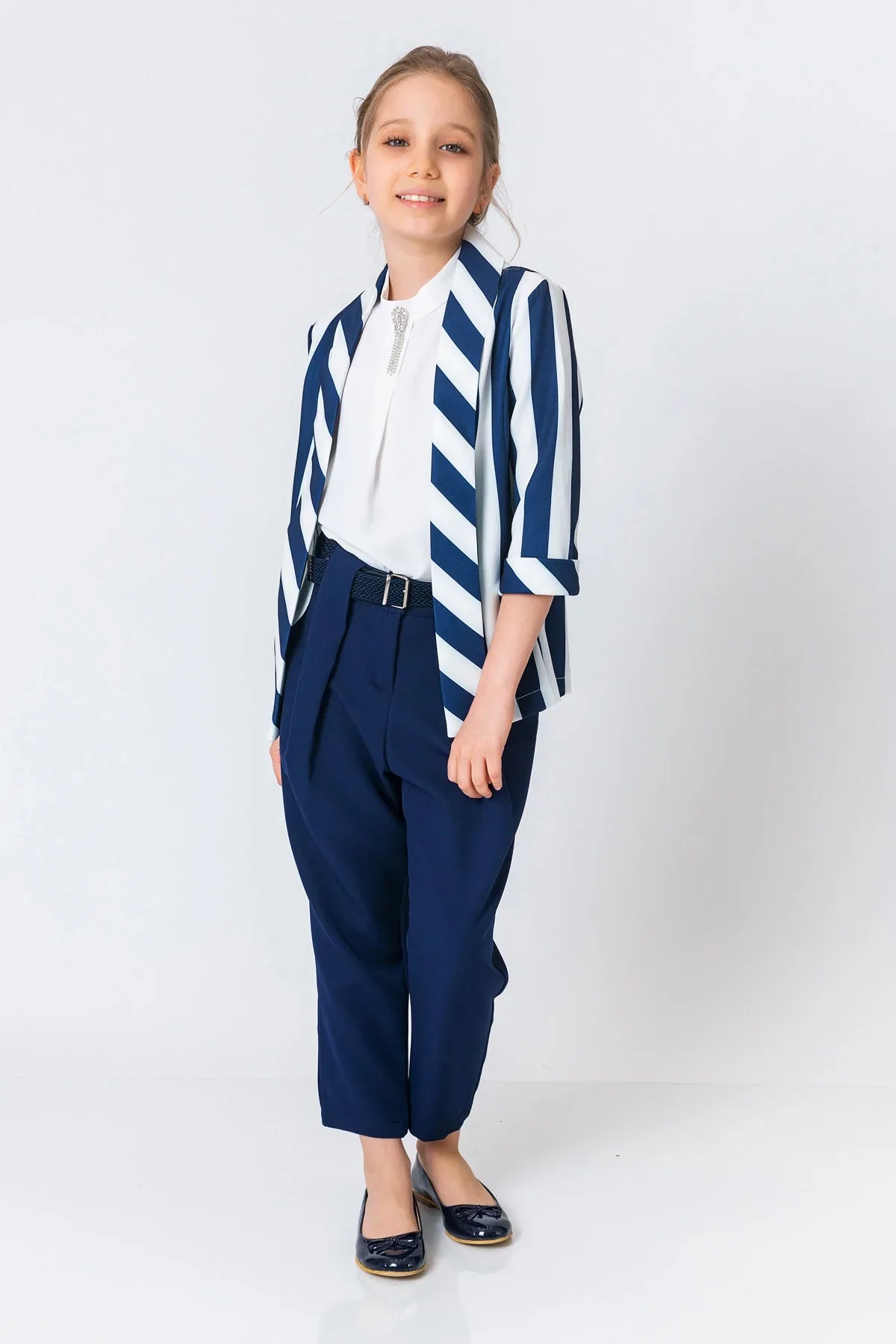 InCity Kids Girls Open Front 3/4 Sleeve Fashion Blazer InCity Boys & Girls