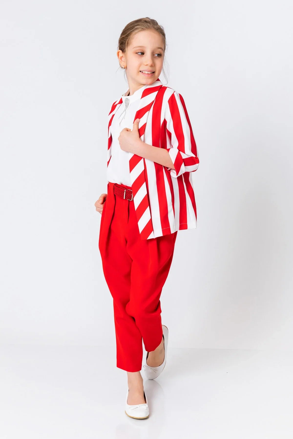 InCity Kids Girls Open Front 3/4 Sleeve Fashion Blazer InCity Boys & Girls