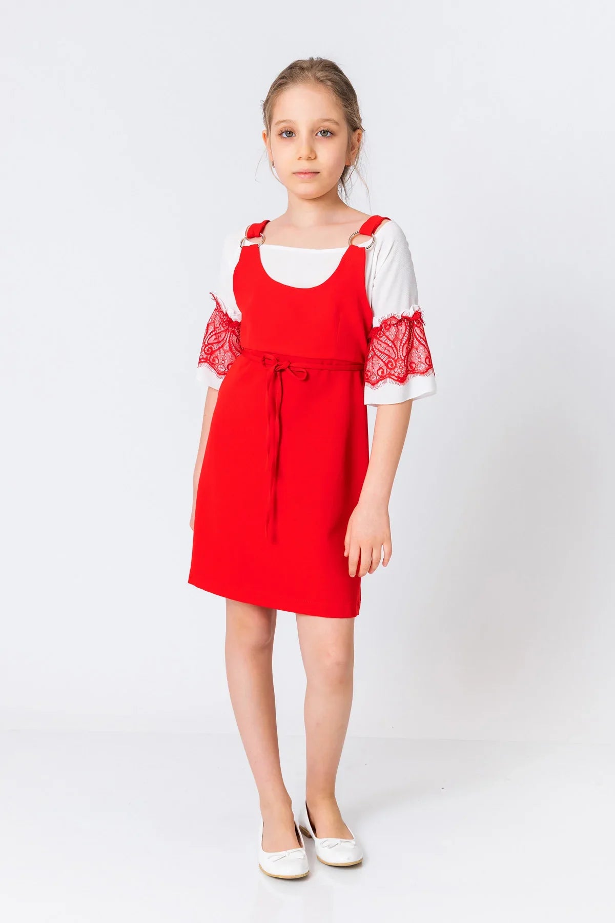 InCity Kids Girls Two Piece 3/4 Lace Sleeve Fashion Dress InCity Boys & Girls