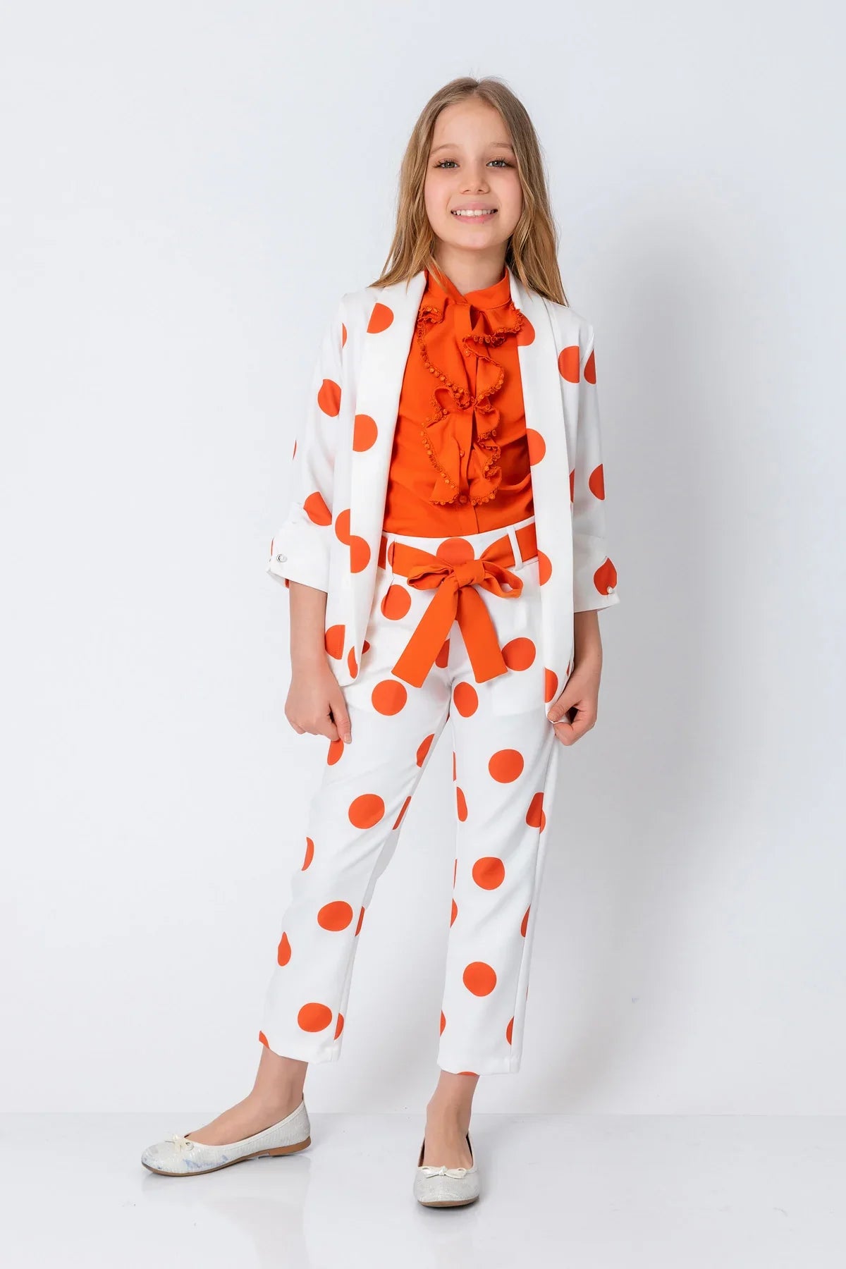 InCity Kids Girls Open Front Polka Dot Dress Fashion Cardigan InCity Boys & Girls