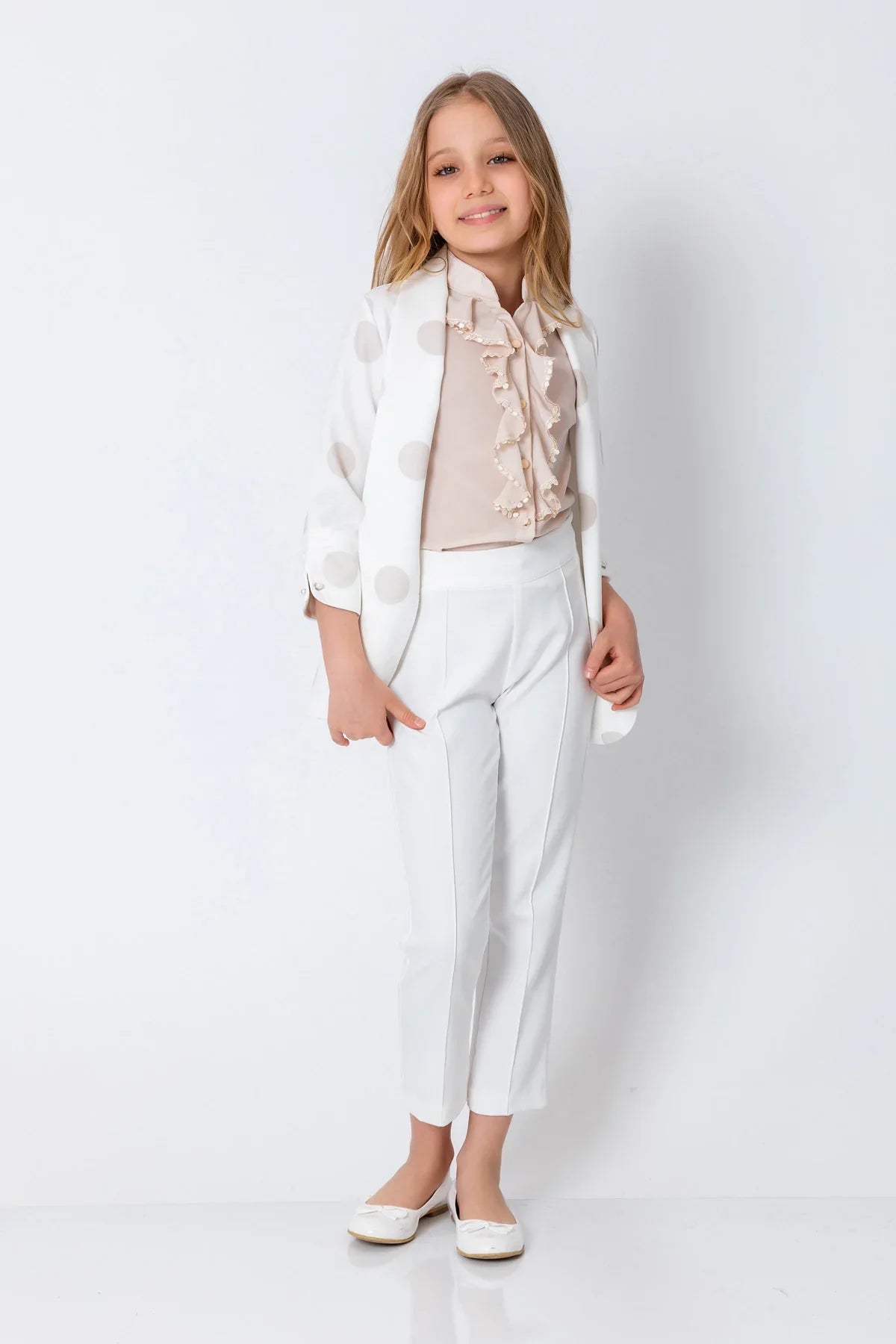 InCity Kids Girls Open Front Polka Dot Dress Fashion Cardigan InCity Boys & Girls