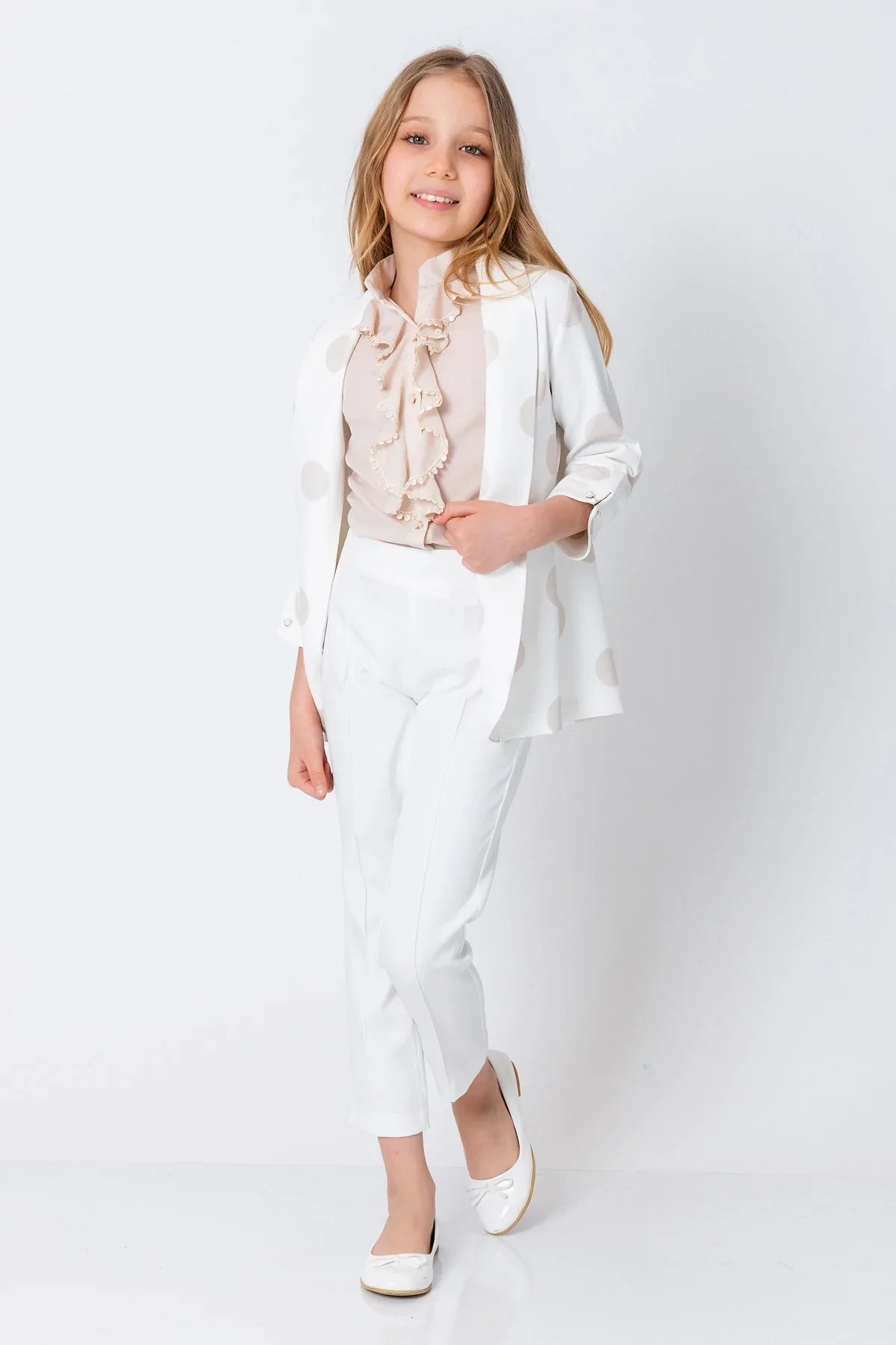 InCity Kids Girls Open Front Polka Dot Dress Fashion Cardigan InCity Boys & Girls