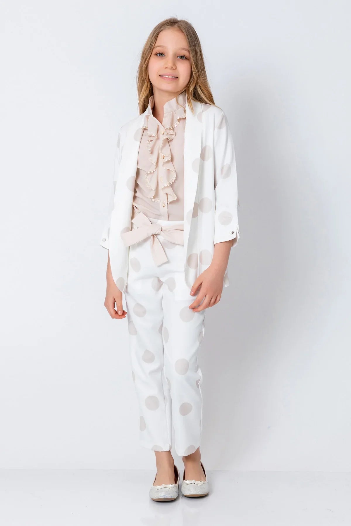 InCity Kids Girls Open Front Polka Dot Dress Fashion Cardigan InCity Boys & Girls