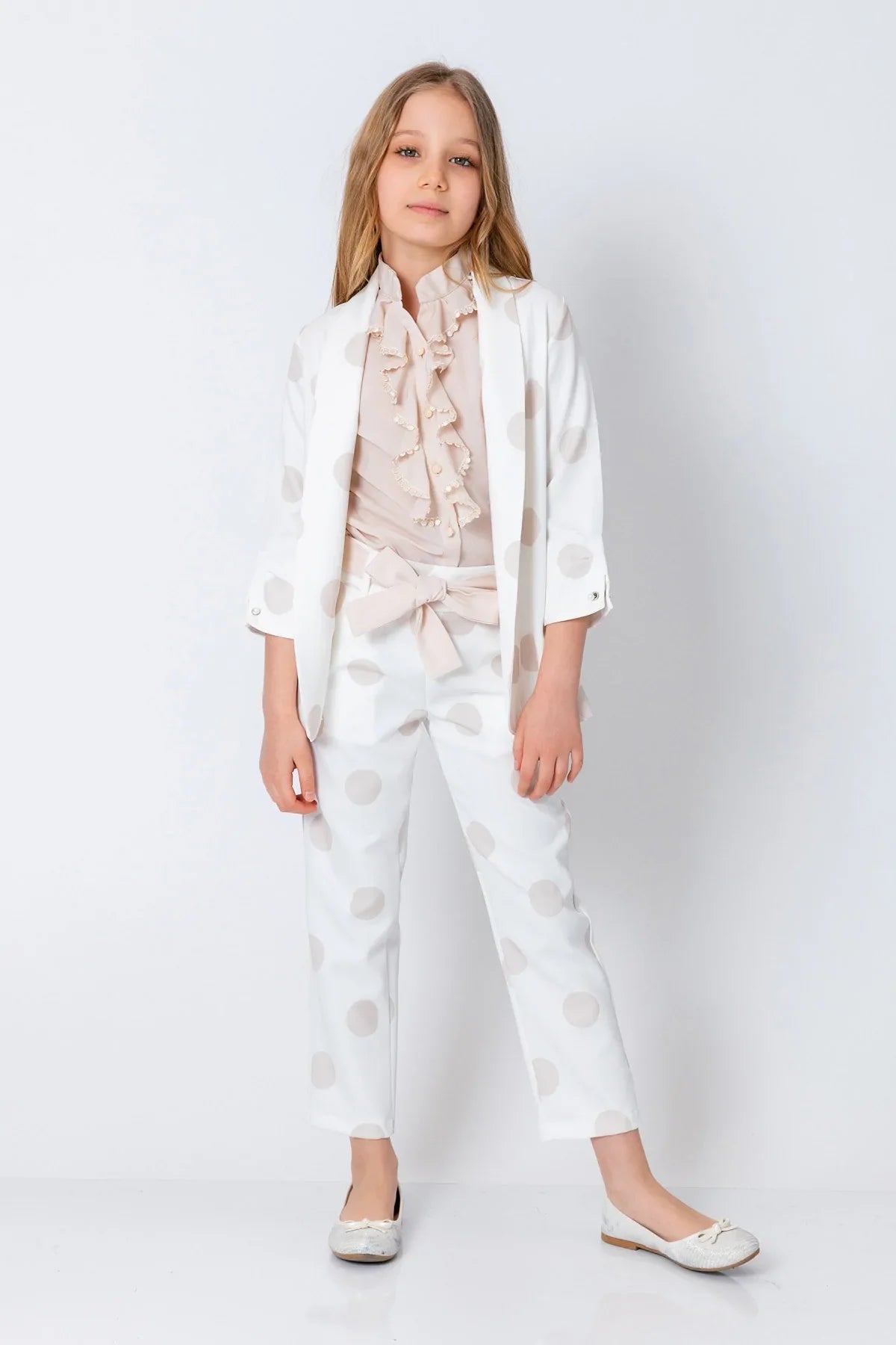 InCity Kids Girls Open Front Polka Dot Dress Fashion Cardigan InCity Boys & Girls