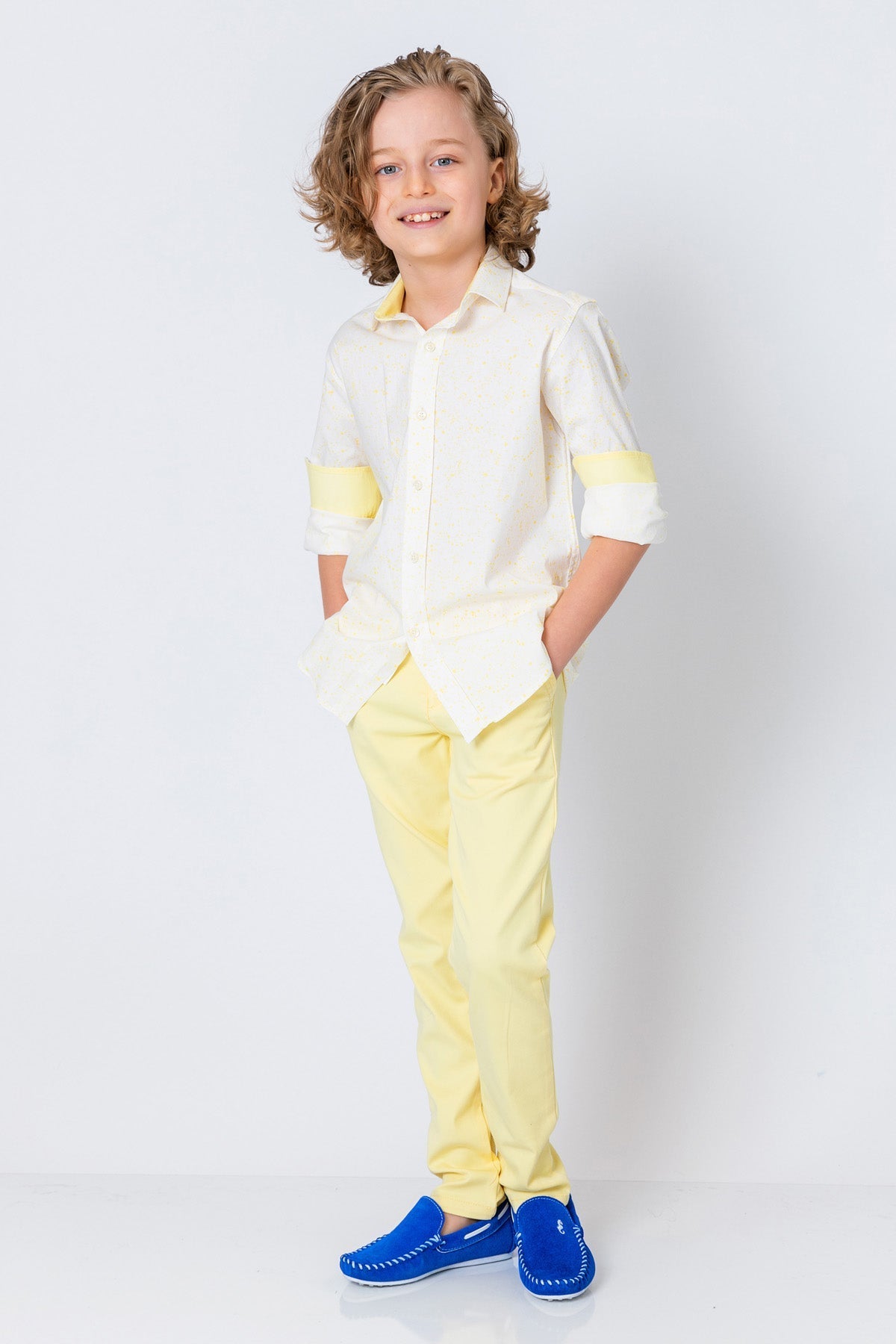 InCity Kids Boys Collared Long Sleeve Button Up Broadway Dress Shirt InCity Boys & Girls