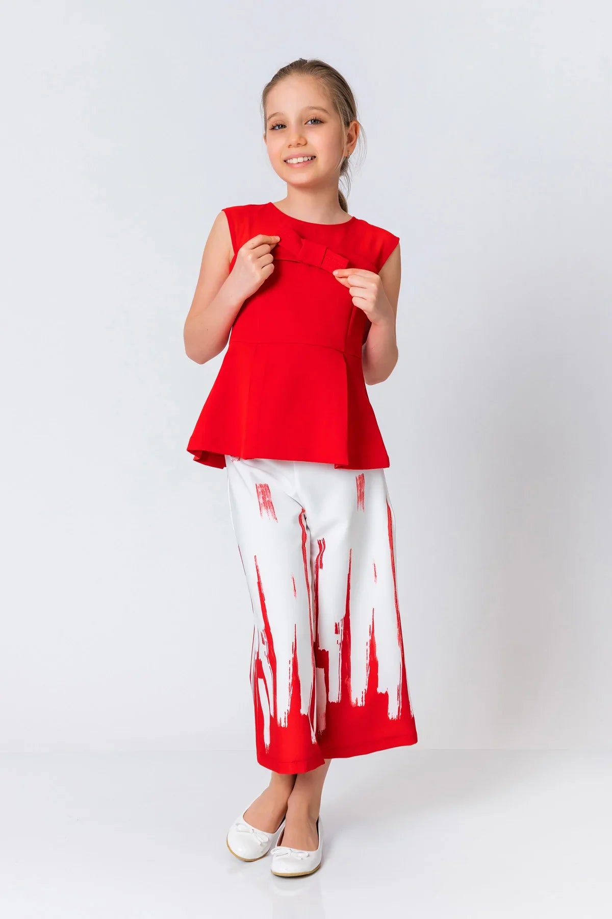 InCity Kids Girls Wide Leg Printed Fashion Dress Pants InCity Boys & Girls