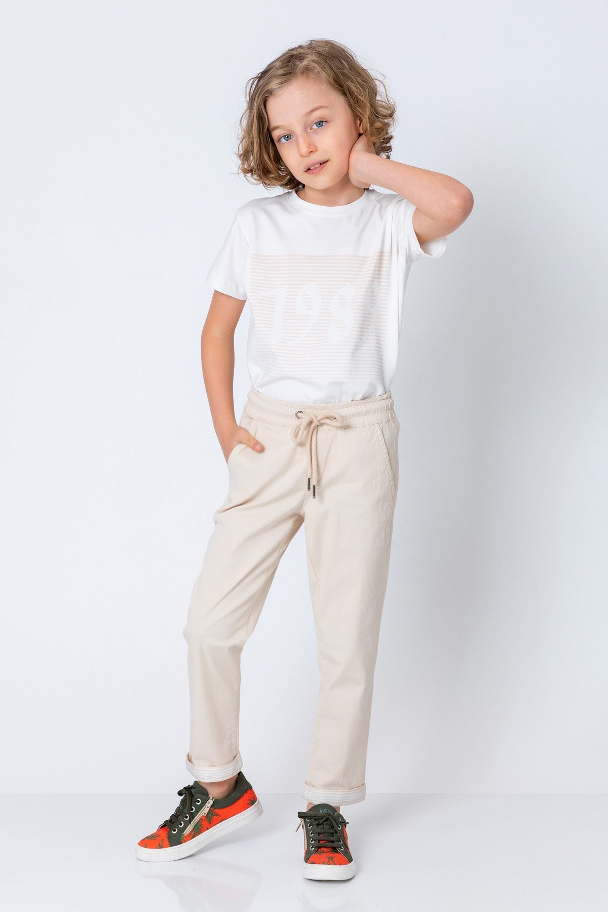 InCity Kids Boys Elastic Waist Solid Jogger Pants InCity Boys & Girls