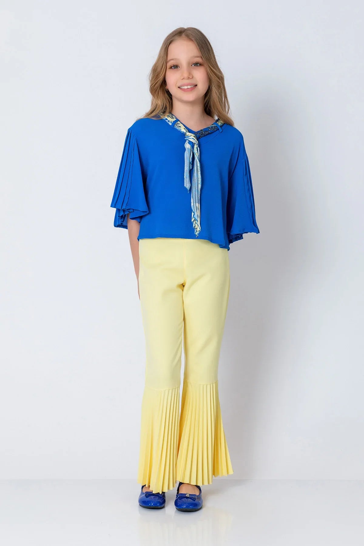 InCity Kids Girls Solid Flare Pleated Pants InCity Boys & Girls