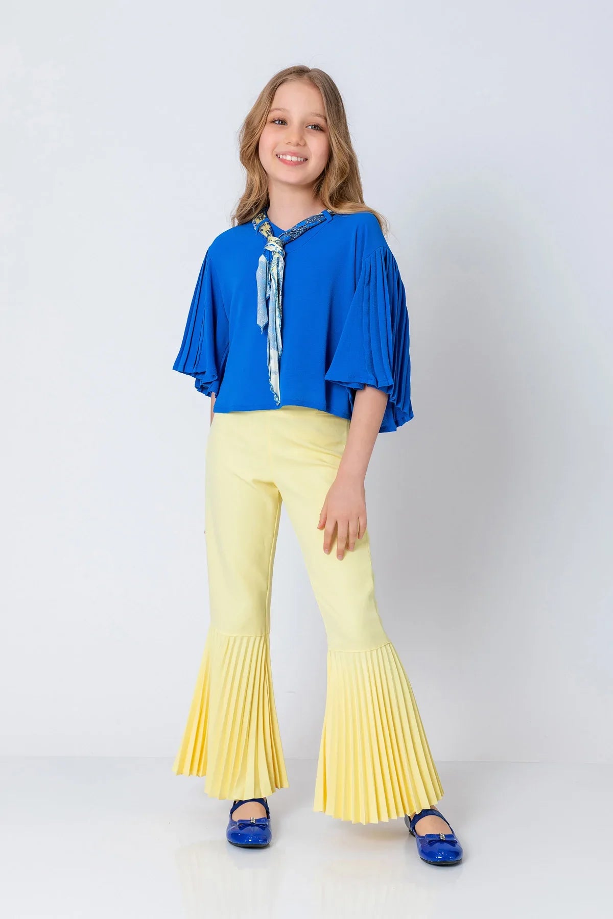 InCity Kids Girls Solid Flare Pleated Pants InCity Boys & Girls