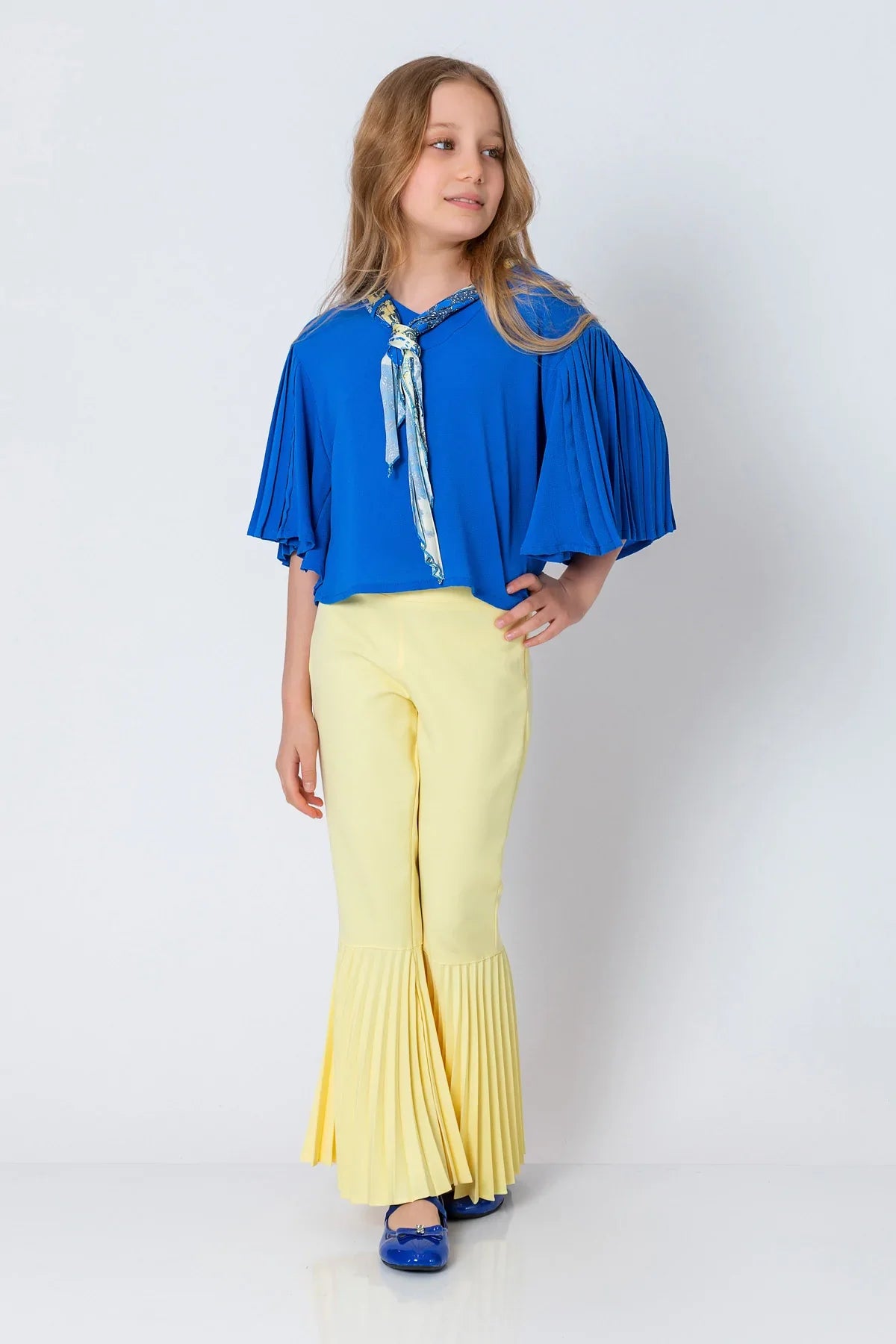 InCity Kids Girls Solid Flare Pleated Pants InCity Boys & Girls