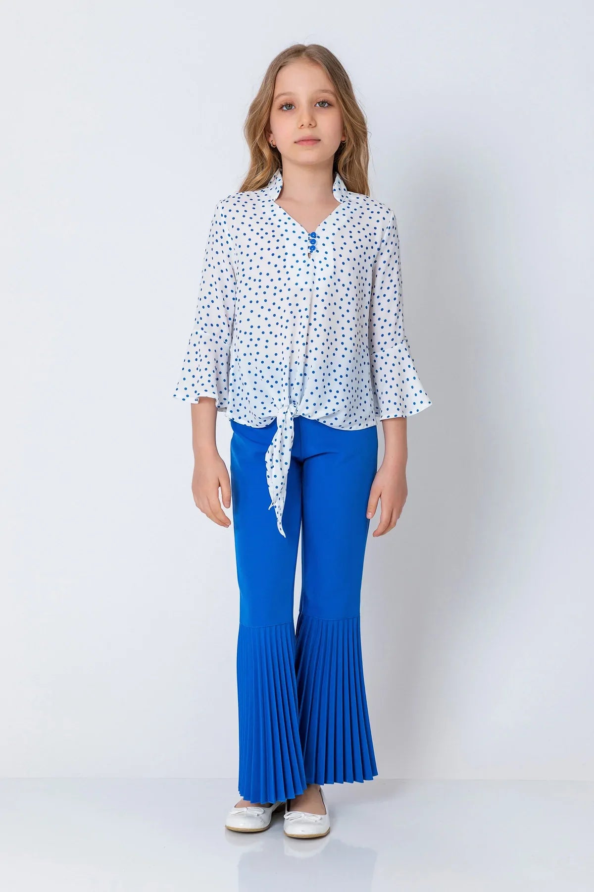 InCity Kids Girls Solid Flare Pleated Pants InCity Boys & Girls