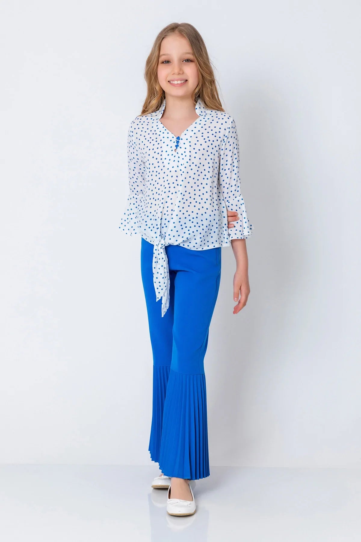 InCity Kids Girls Solid Flare Pleated Pants InCity Boys & Girls