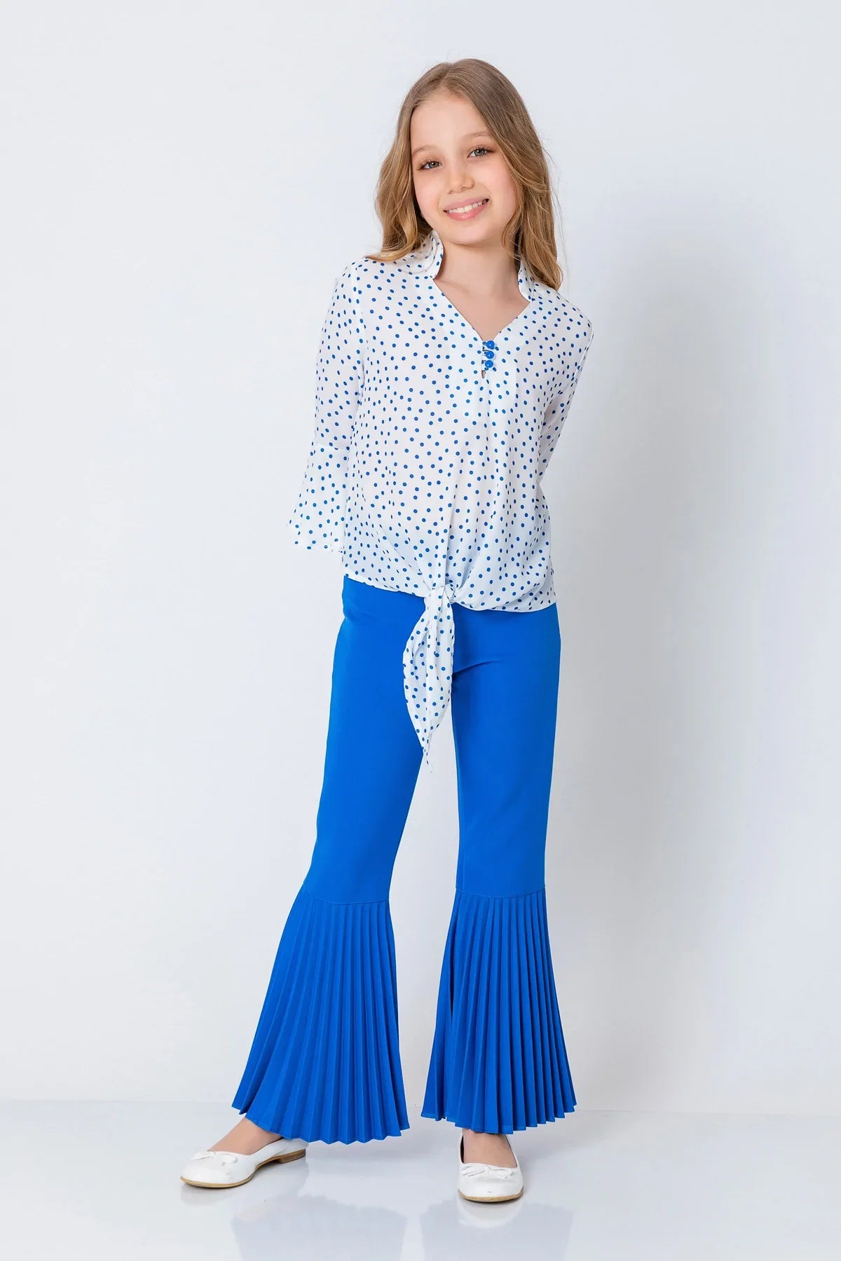 InCity Kids Girls Solid Flare Pleated Pants InCity Boys & Girls