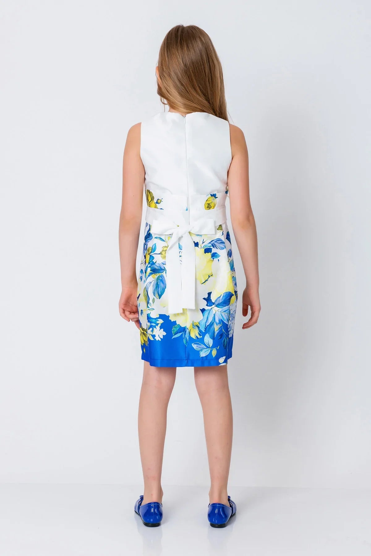 InCity Kids Girls Floral Print Ribbon Fashion Dress InCity Boys & Girls