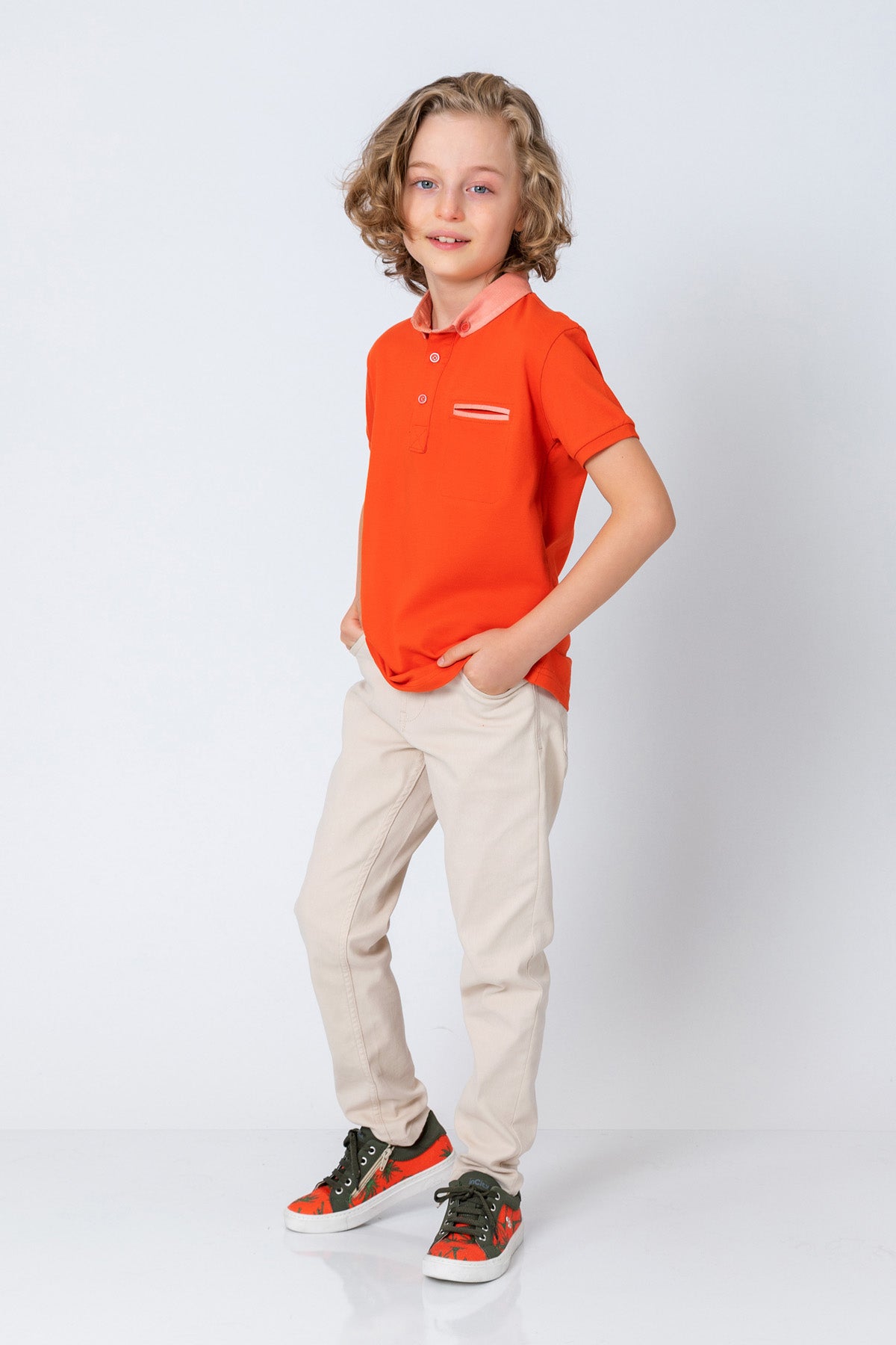 InCity Kids Boys Collared Mock Chest Pocket Short Sleeve Polo Shirt InCity Boys & Girls