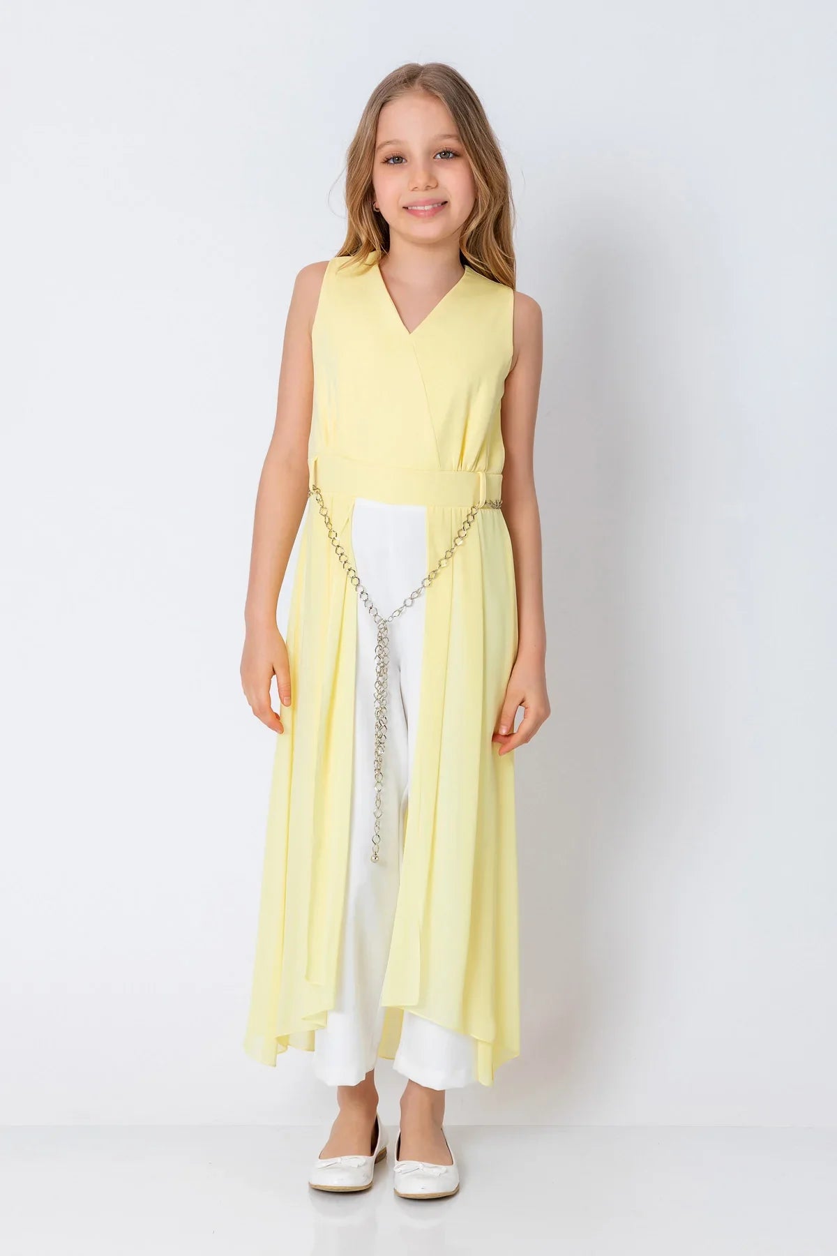 InCity Kids Girls V Neck Sleeveless Overlay Jumpsuit InCity Boys & Girls