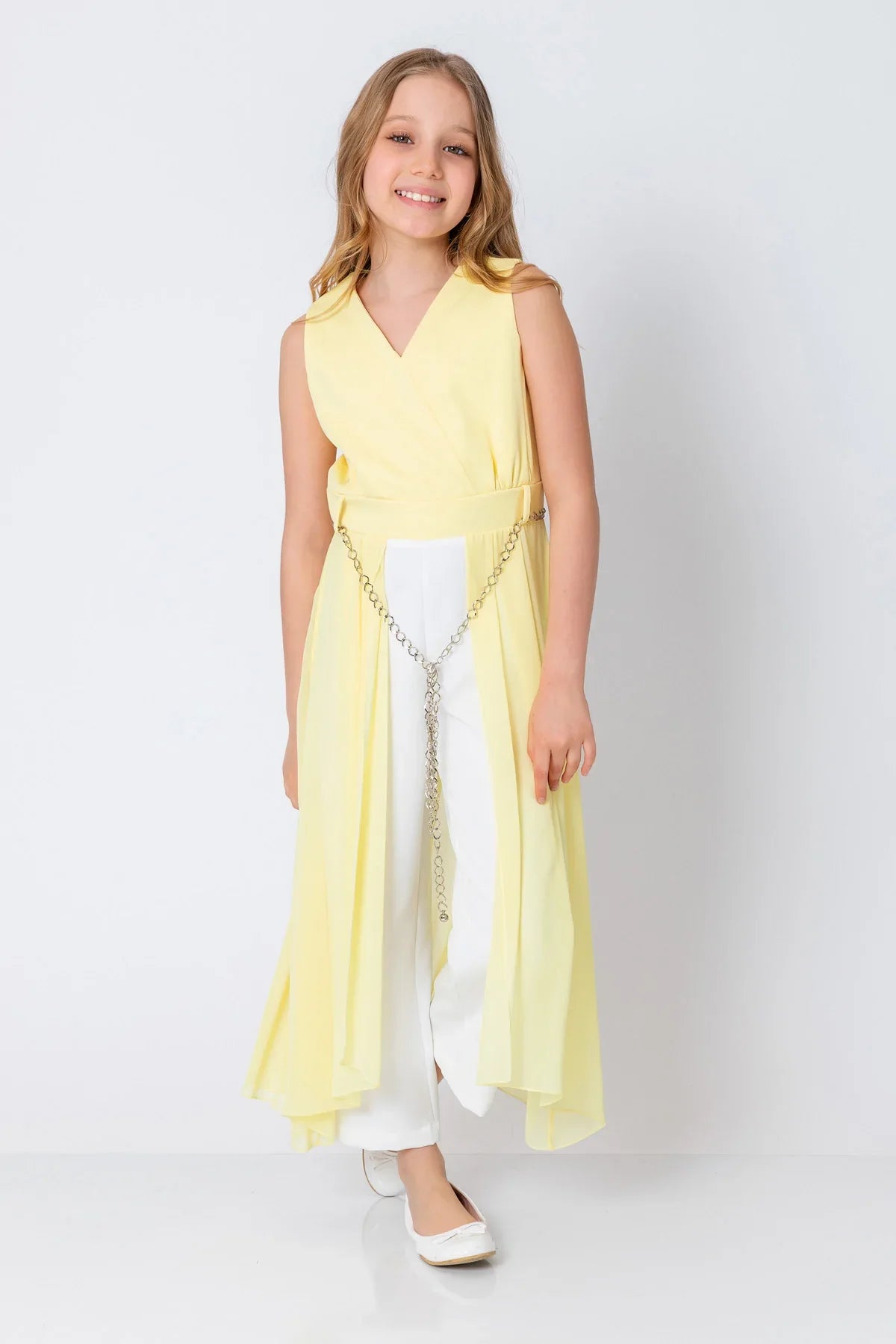 InCity Kids Girls V Neck Sleeveless Overlay Jumpsuit InCity Boys & Girls