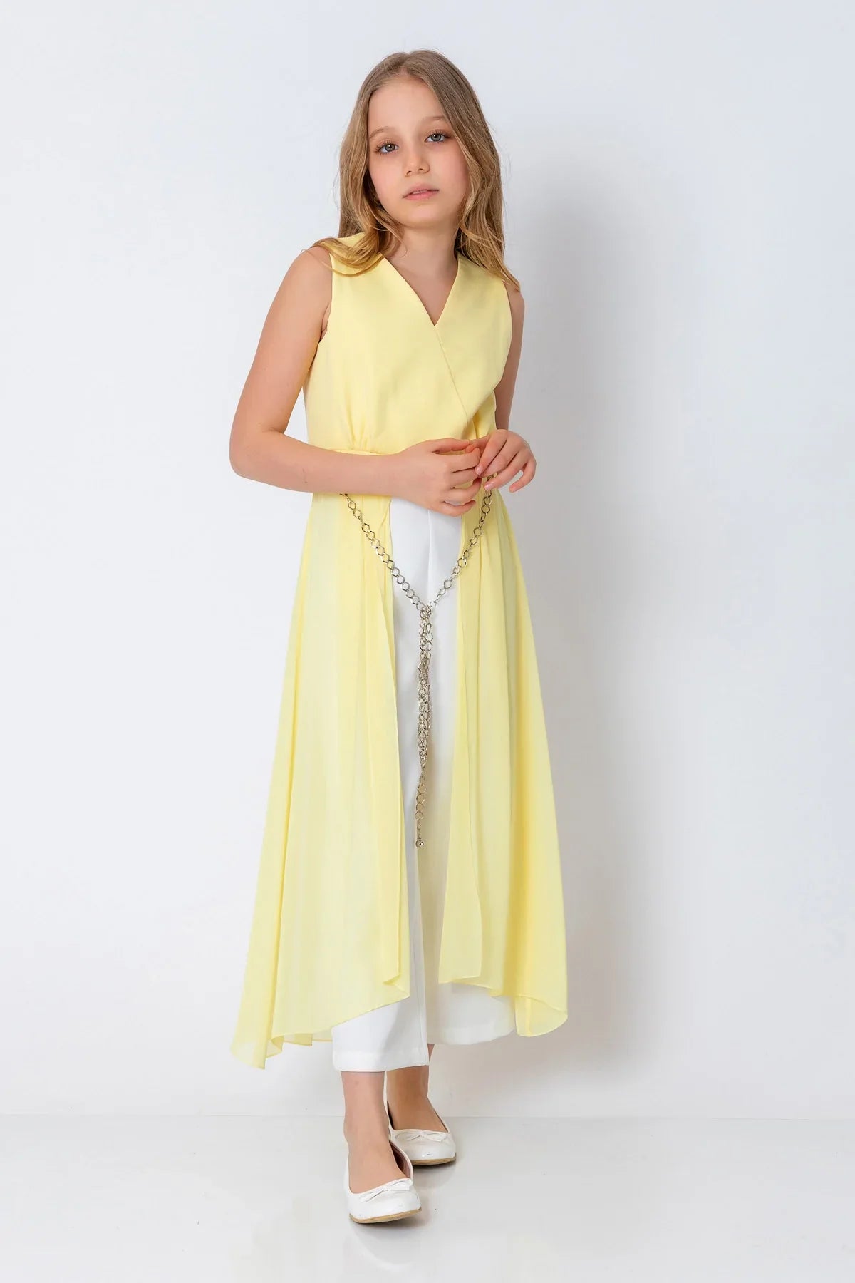 InCity Kids Girls V Neck Sleeveless Overlay Jumpsuit InCity Boys & Girls