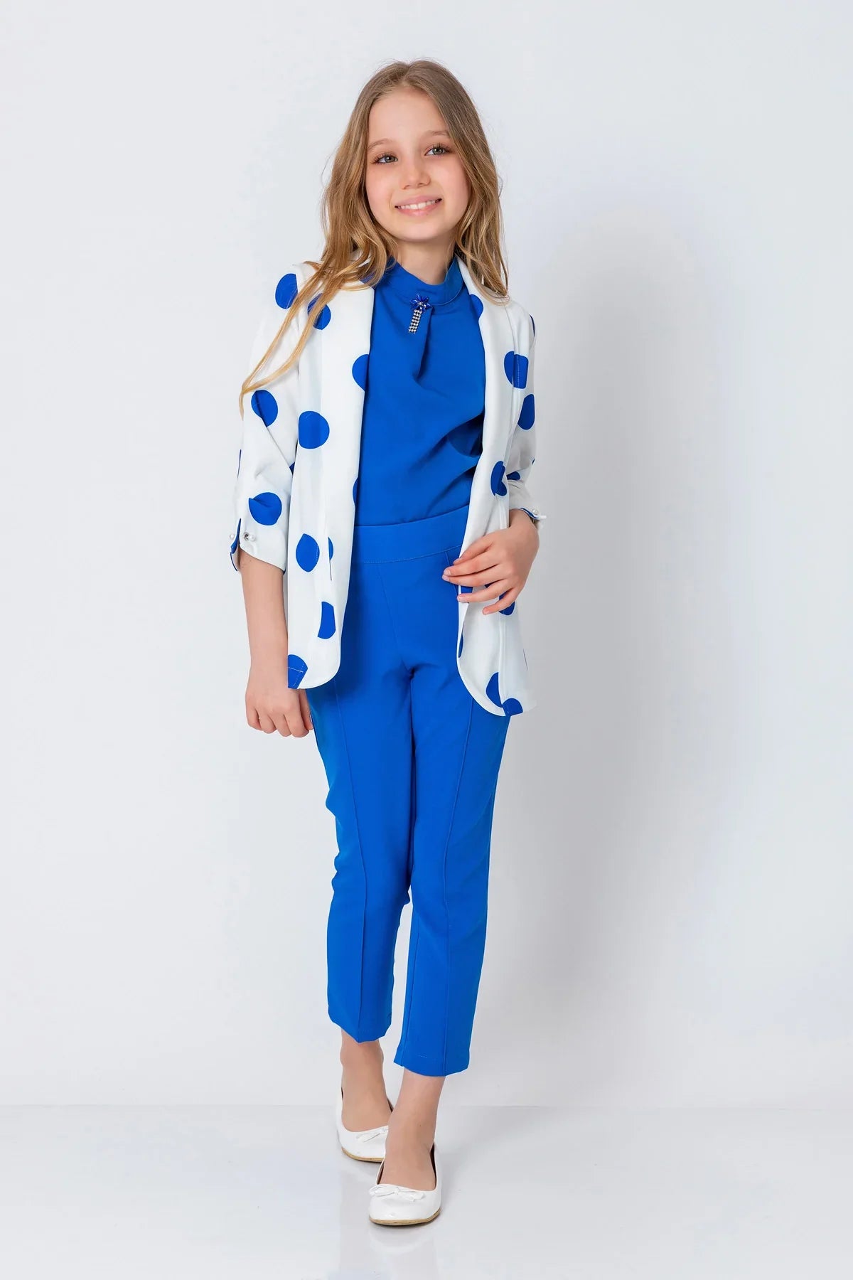 InCity Kids Girls Open Front Polka Dot Dress Fashion Cardigan InCity Boys & Girls