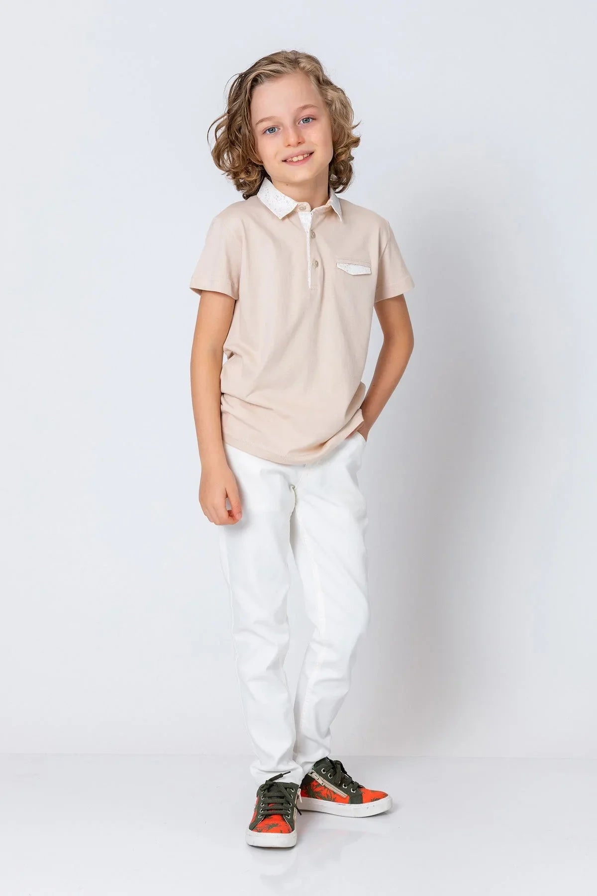 InCity Kids Boys Button Short Sleeve Collared Polo Shirt InCity Boys & Girls