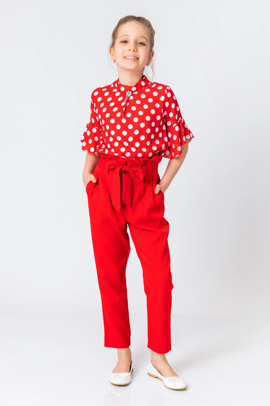 InCity Kids Girls Polka Dot Dress Blouse InCity Boys & Girls