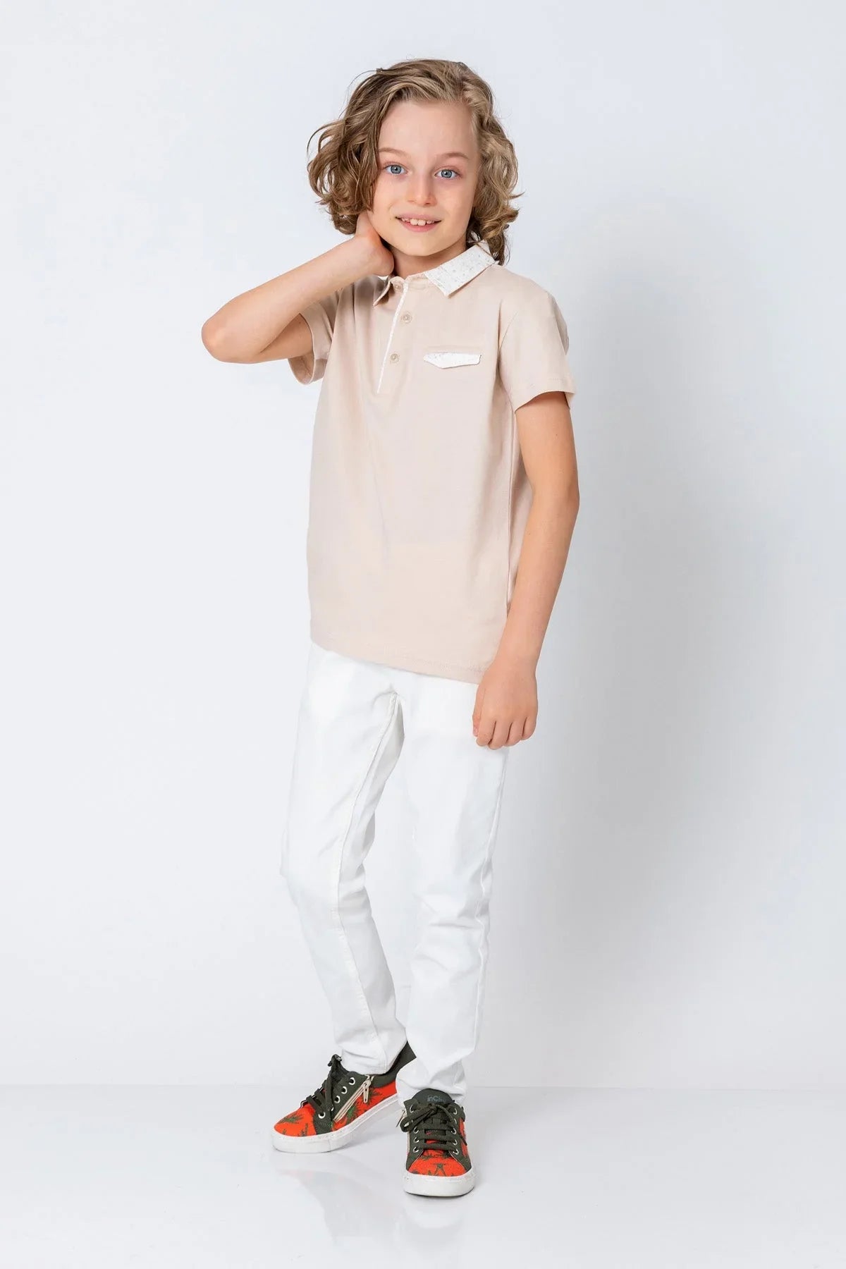 InCity Kids Boys Button Short Sleeve Collared Polo Shirt InCity Boys & Girls