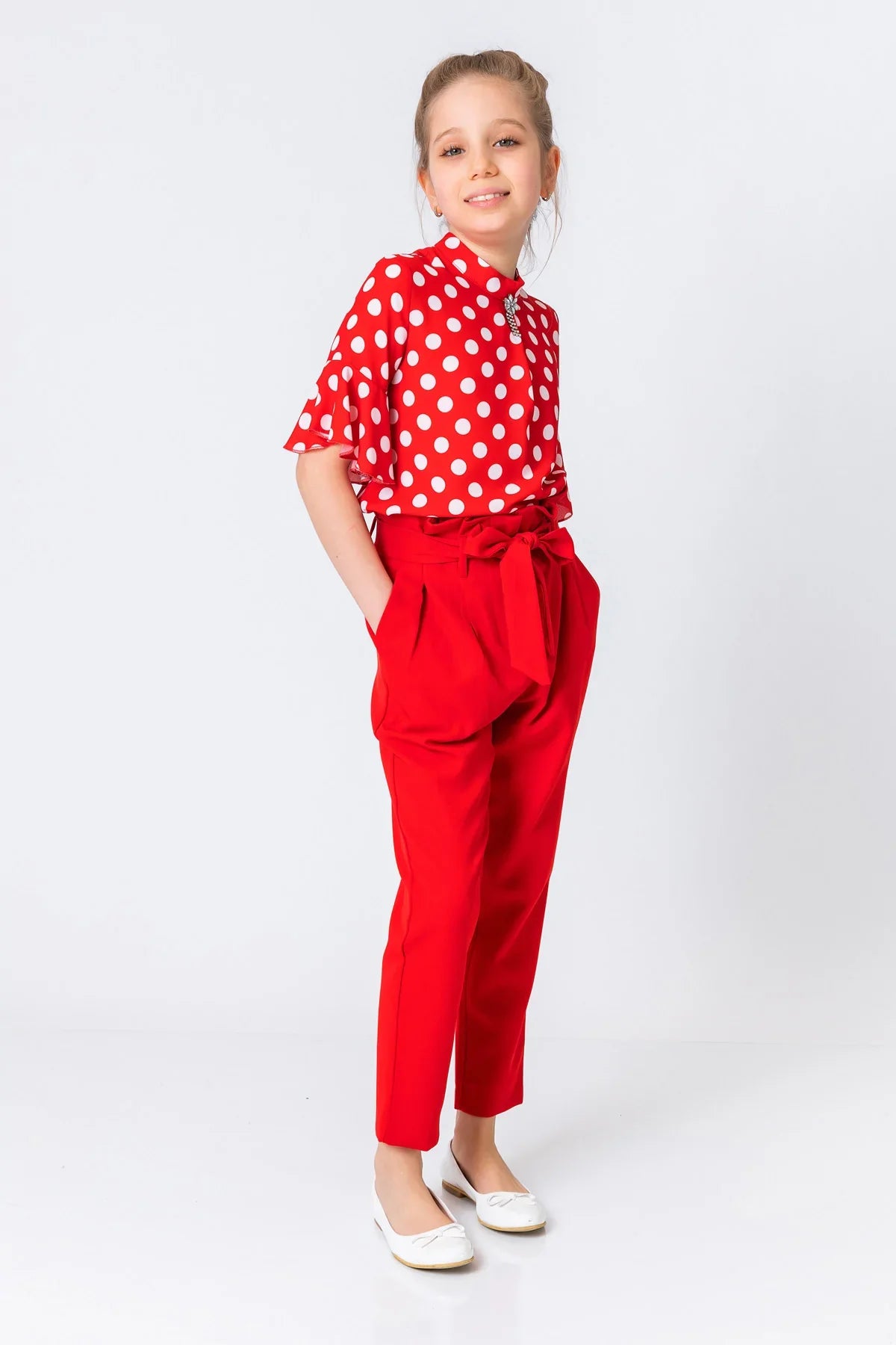 InCity Kids Girls Polka Dot Dress Blouse InCity Boys & Girls