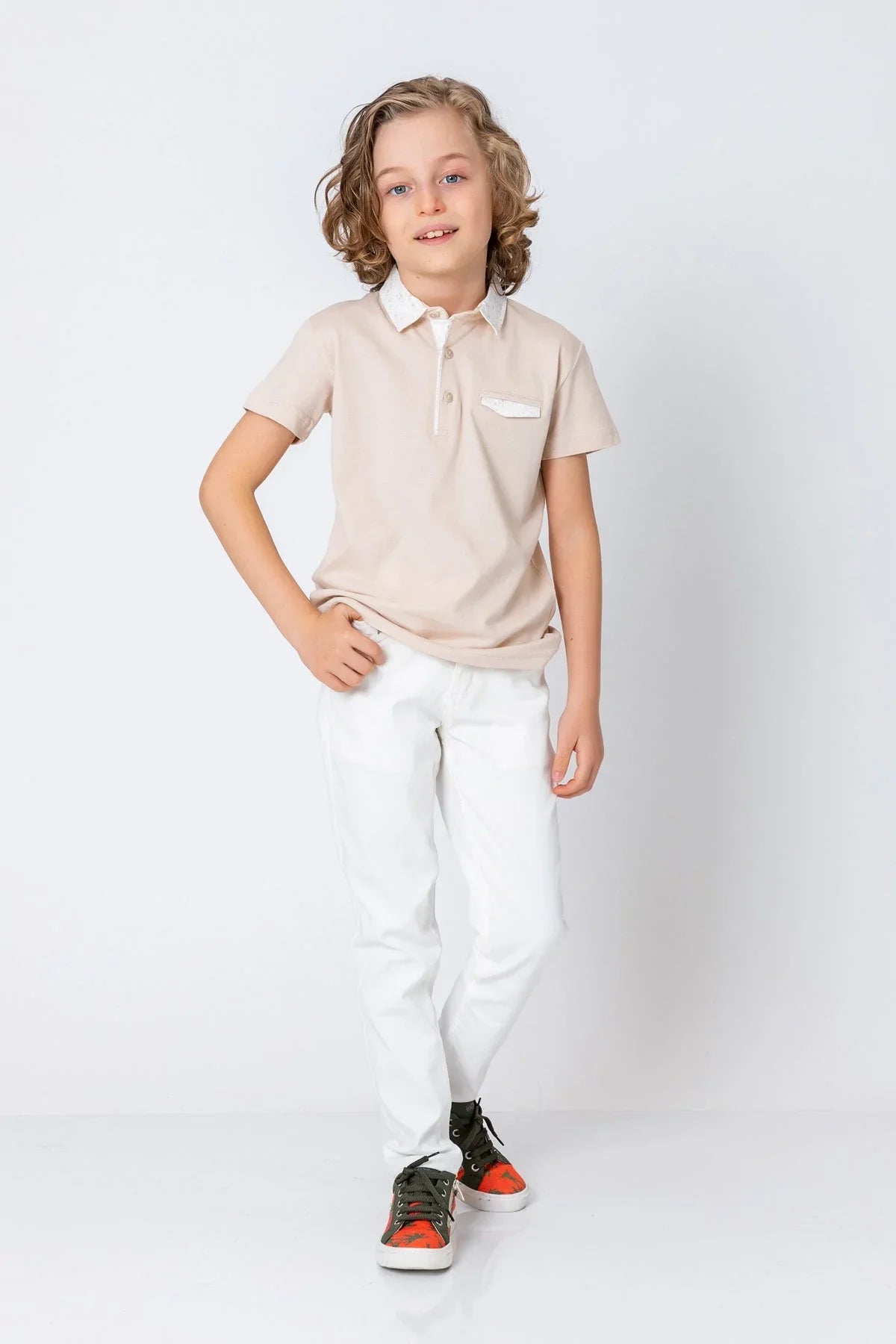InCity Kids Boys Button Short Sleeve Collared Polo Shirt InCity Boys & Girls