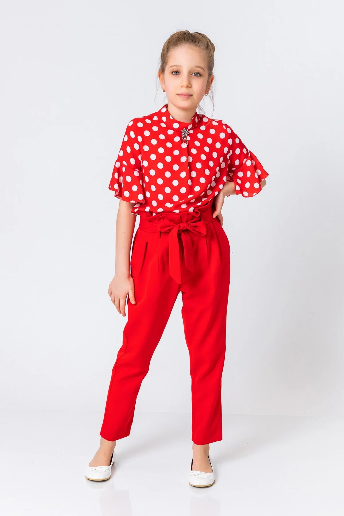 InCity Kids Girls Polka Dot Dress Blouse InCity Boys & Girls