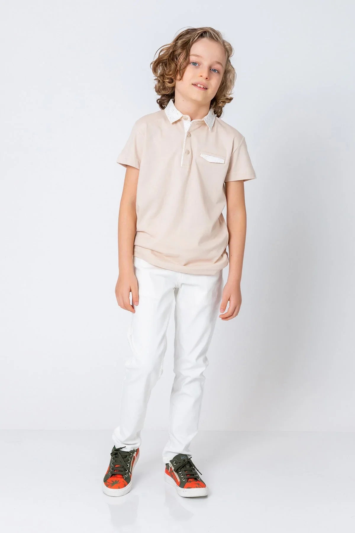 InCity Kids Boys Button Short Sleeve Collared Polo Shirt InCity Boys & Girls