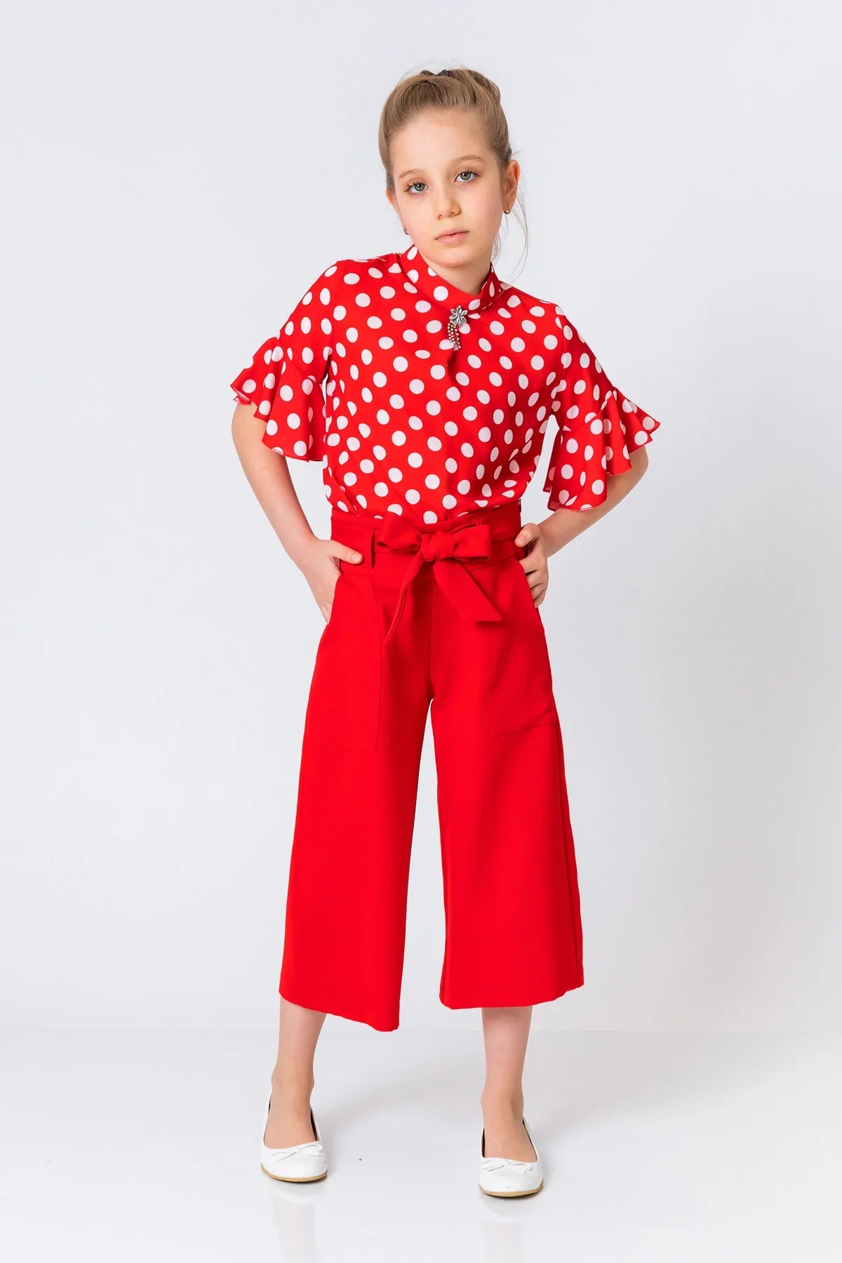 InCity Kids Girls Polka Dot Dress Blouse InCity Boys & Girls
