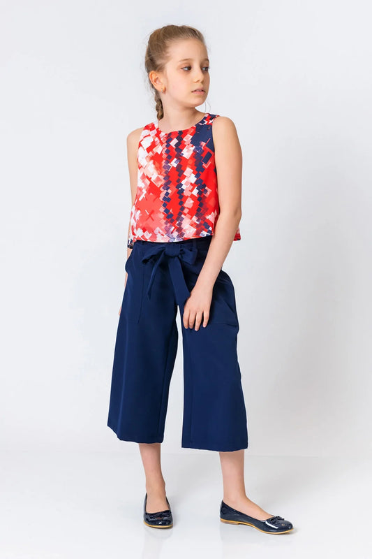 InCity Kids Girls Layered Printed Dress Blouse InCity Boys & Girls