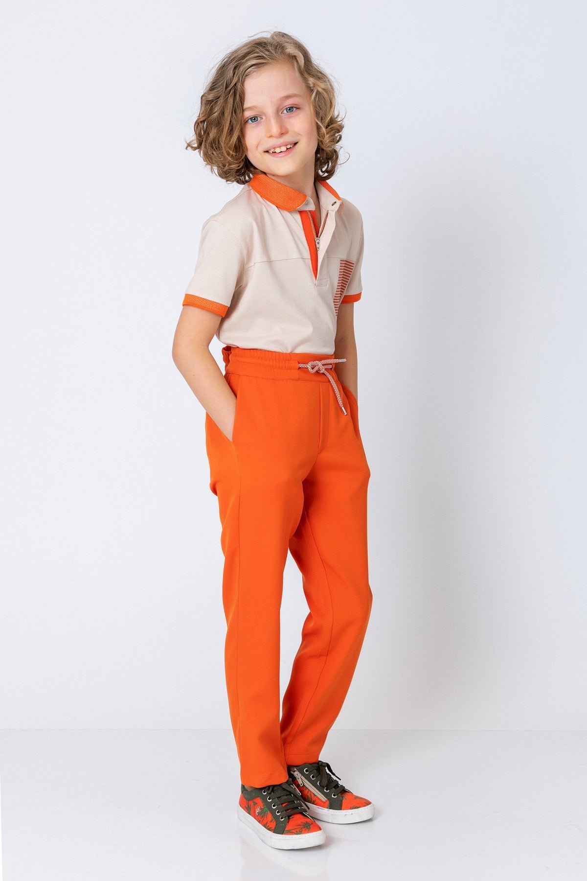 InCity Kids Boys Elastic Waist Solid Jogger Pants InCity Boys & Girls