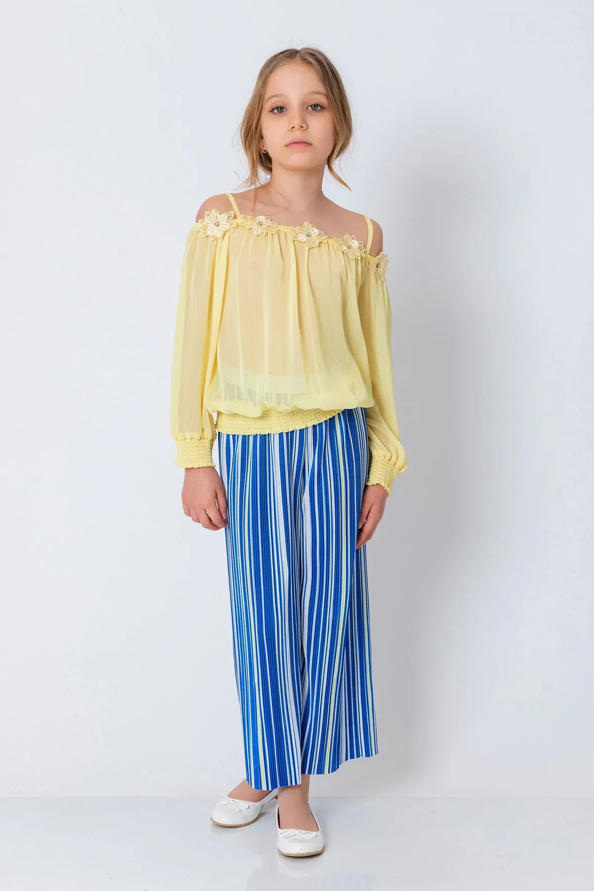 InCity Kids Girls Semi Transparent 2 Piece Fashion Blouse InCity Boys & Girls