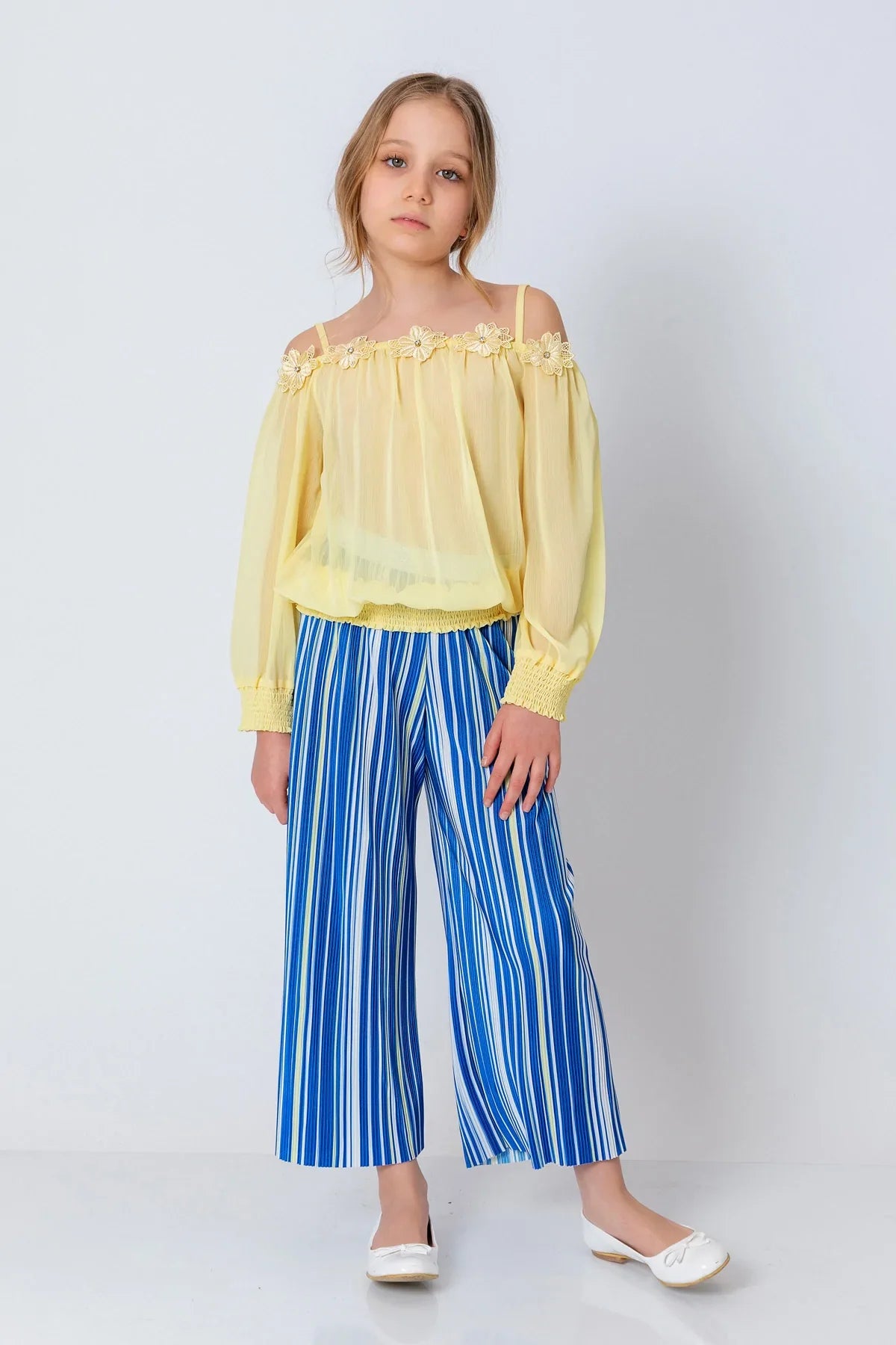 InCity Kids Girls Semi Transparent 2 Piece Fashion Blouse InCity Boys & Girls