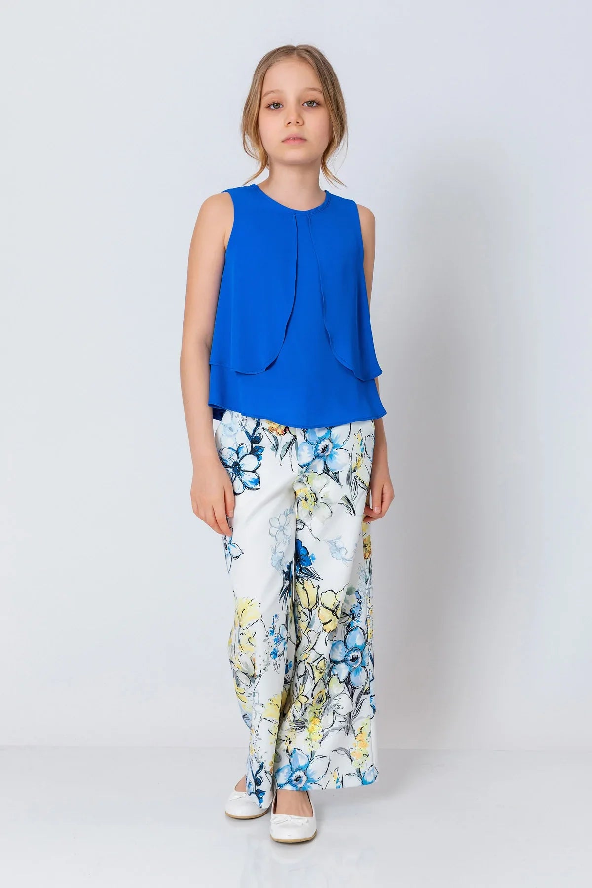 InCity Kids Girls Layered Scoop Neck Sleeveless Dress Blouse InCity Boys & Girls