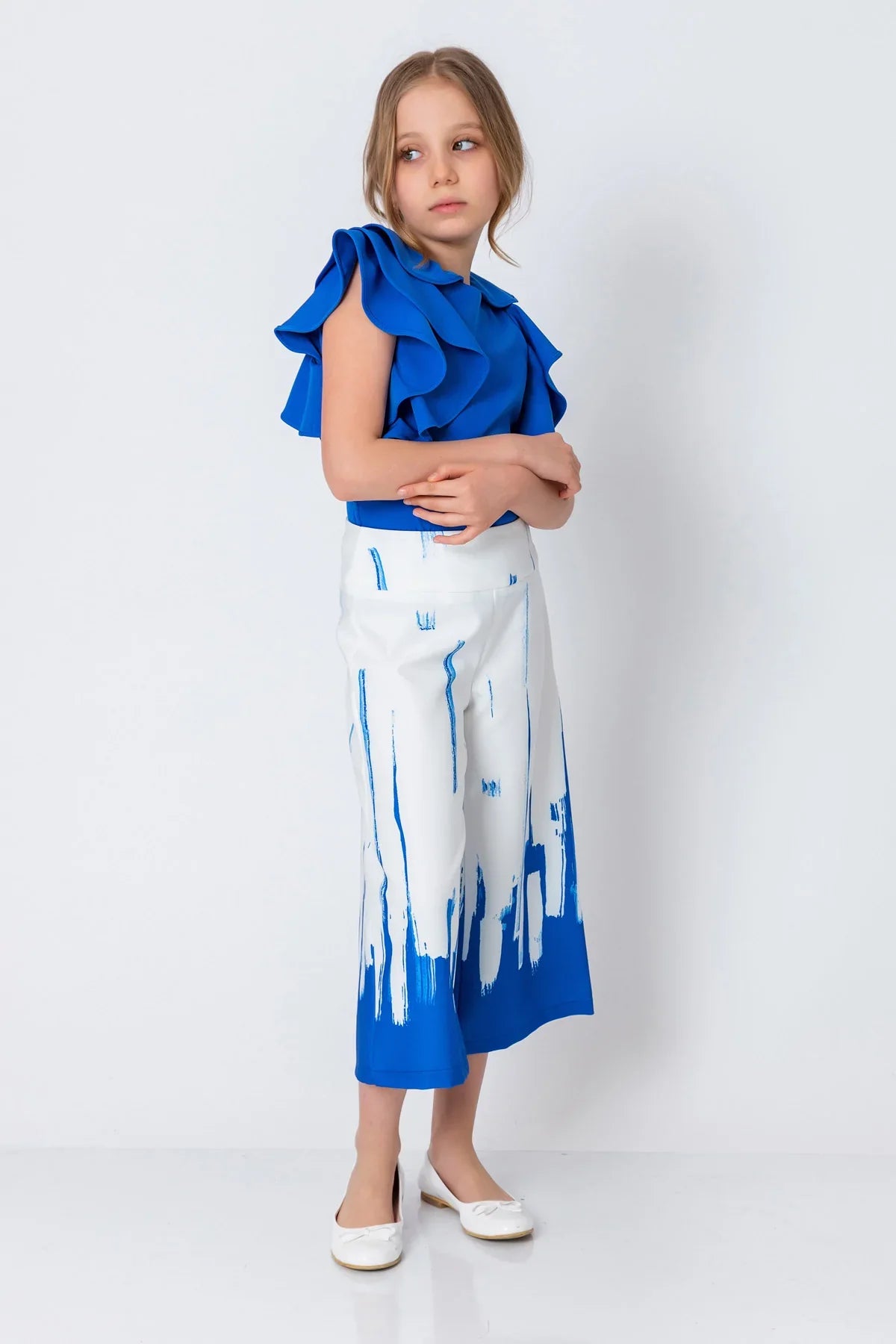 InCity Kids Girls Wide Leg Printed Fashion Dress Pants InCity Boys & Girls