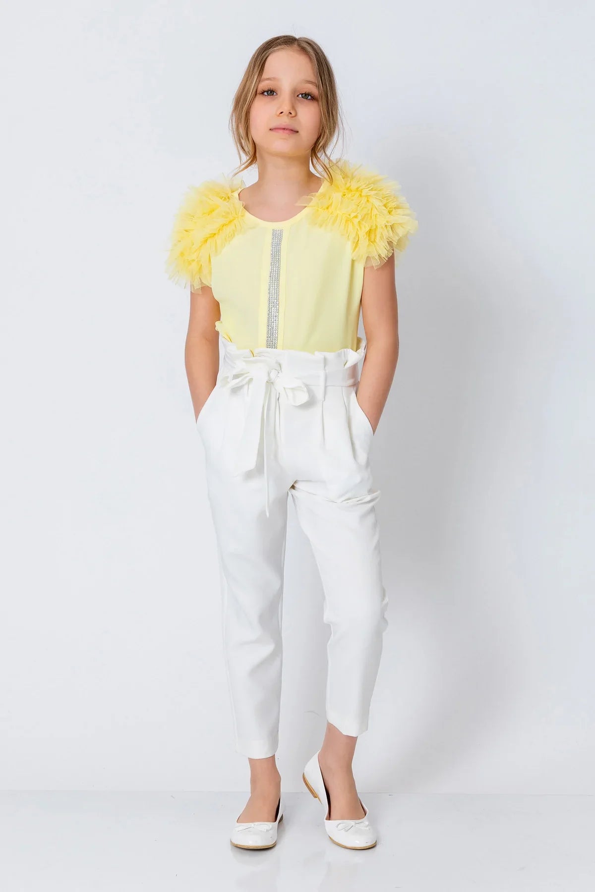 InCity Kids Girls Ruffle Sleeve Fashion Blouse InCity Boys & Girls