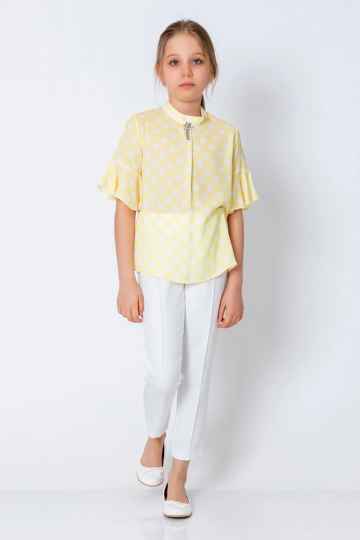 InCity Kids Girls Polka Dot Dress Blouse InCity Boys & Girls