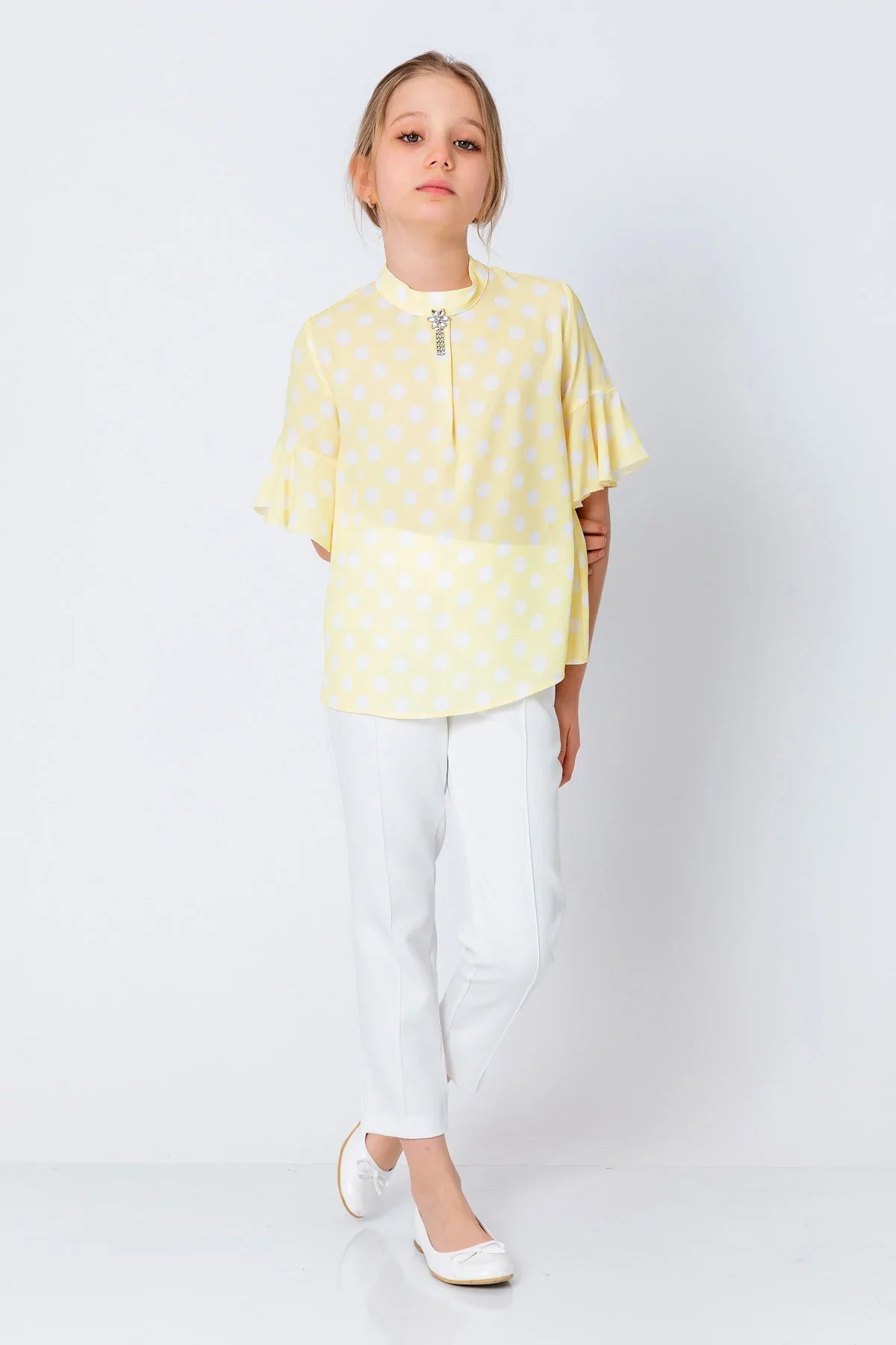 InCity Kids Girls Polka Dot Dress Blouse InCity Boys & Girls