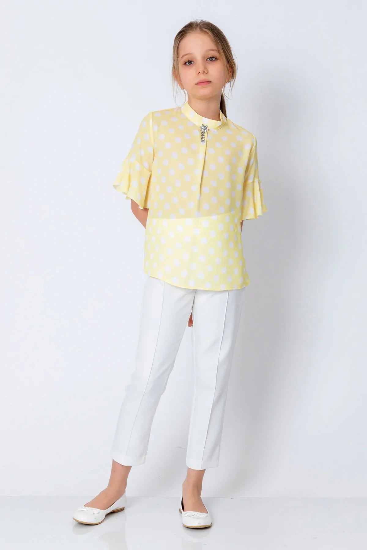 InCity Kids Girls Polka Dot Dress Blouse InCity Boys & Girls