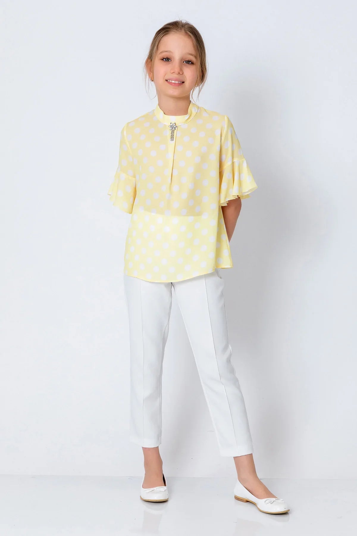 InCity Kids Girls Polka Dot Dress Blouse InCity Boys & Girls