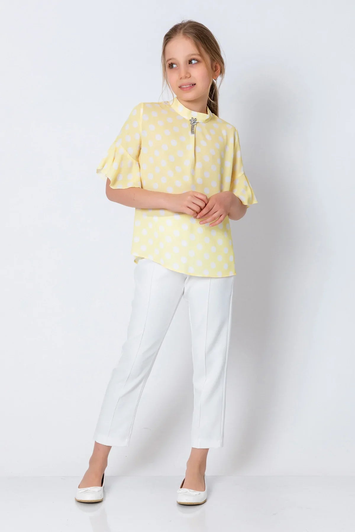 InCity Kids Girls Polka Dot Dress Blouse InCity Boys & Girls